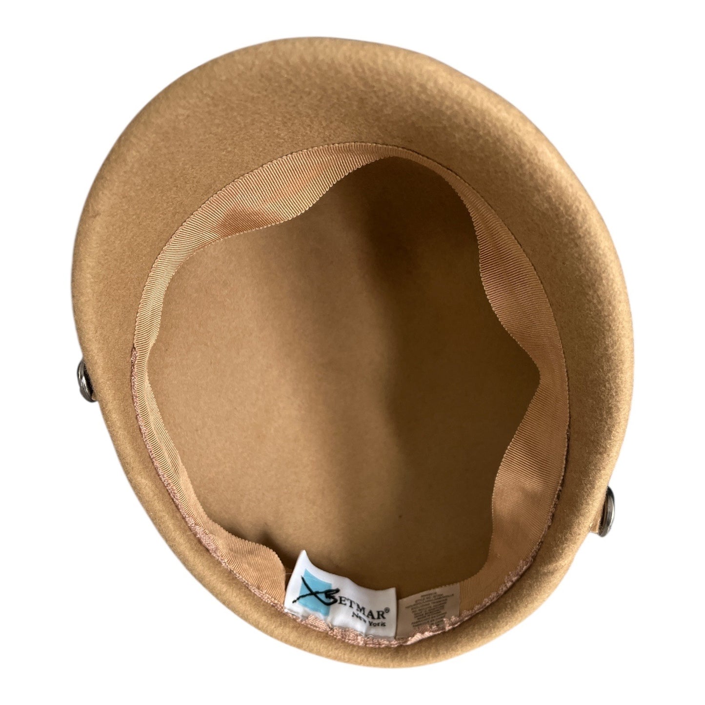 Vintage Betmar New York Tan Wool Felt Baker Boy Hat