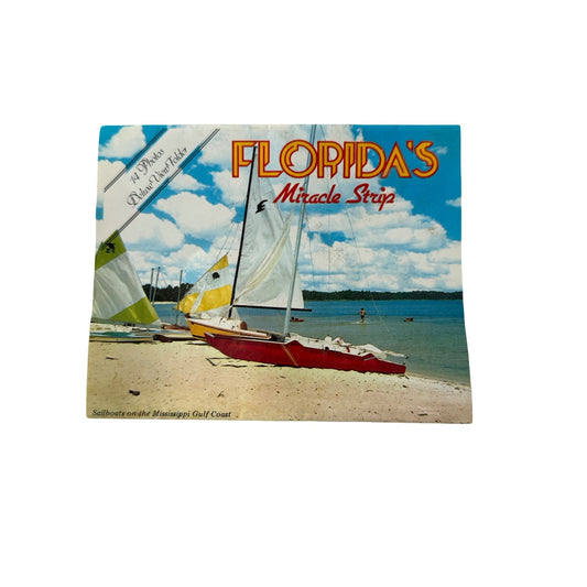 Vintage Florida's Miracle Strip Souvenir Photo Booklet 14 Scenic Views Gulf Coast Travel
