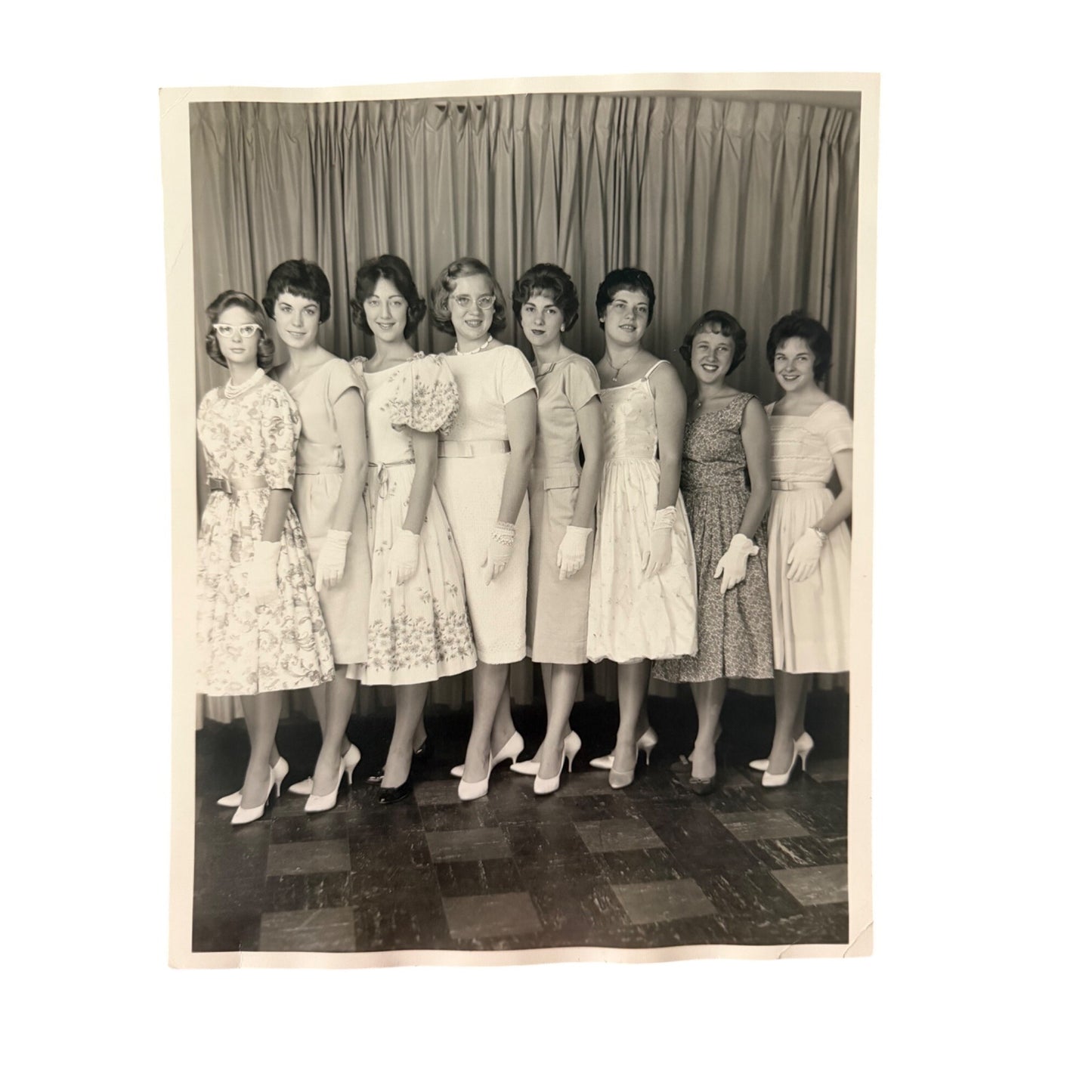 Vintage Miss Georgia's Modeling and Charm School Photograph 1960 8x10 Black and White Photo