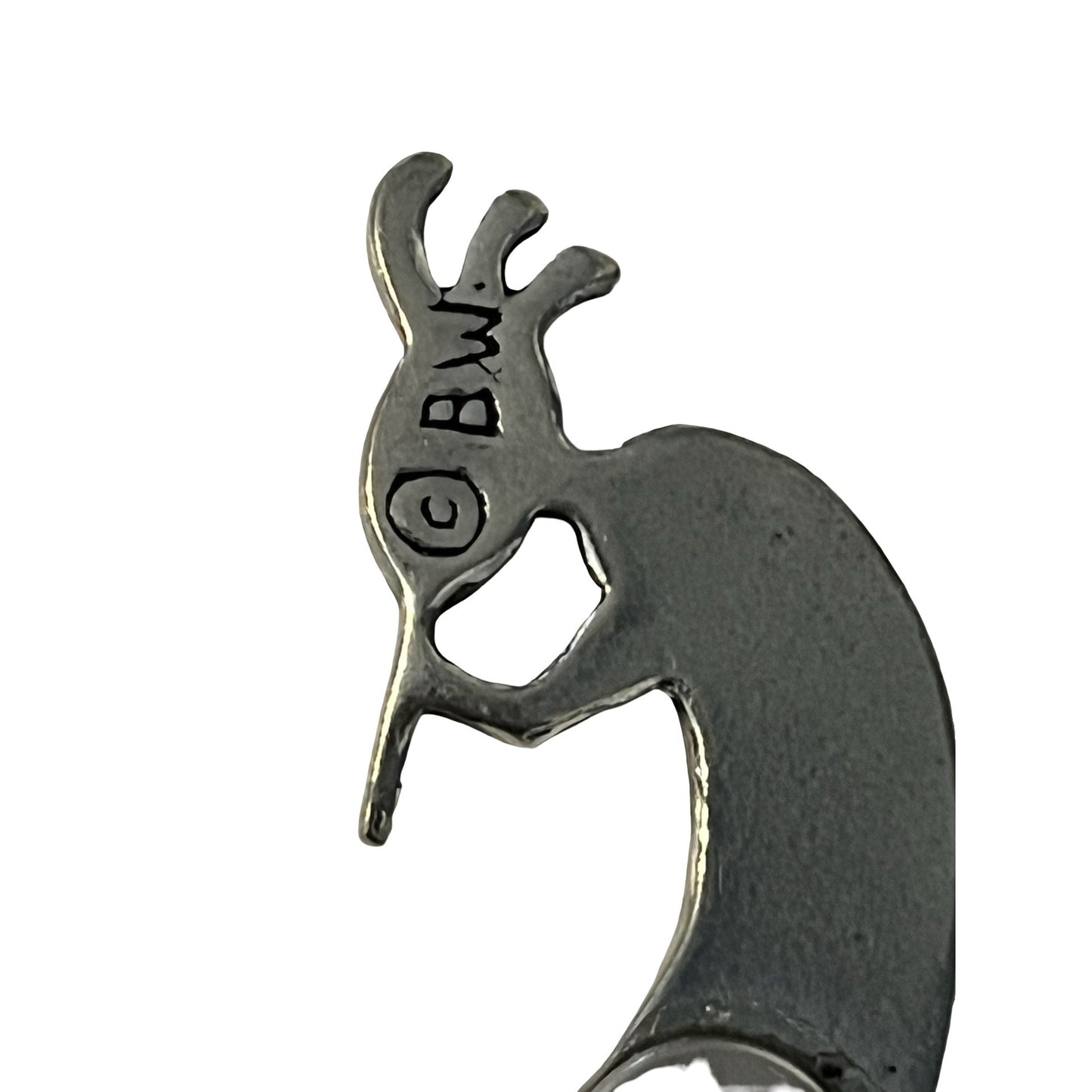Signed BW Kokopelli Magnets Southwestern Silver Tone Figural Tribal Set