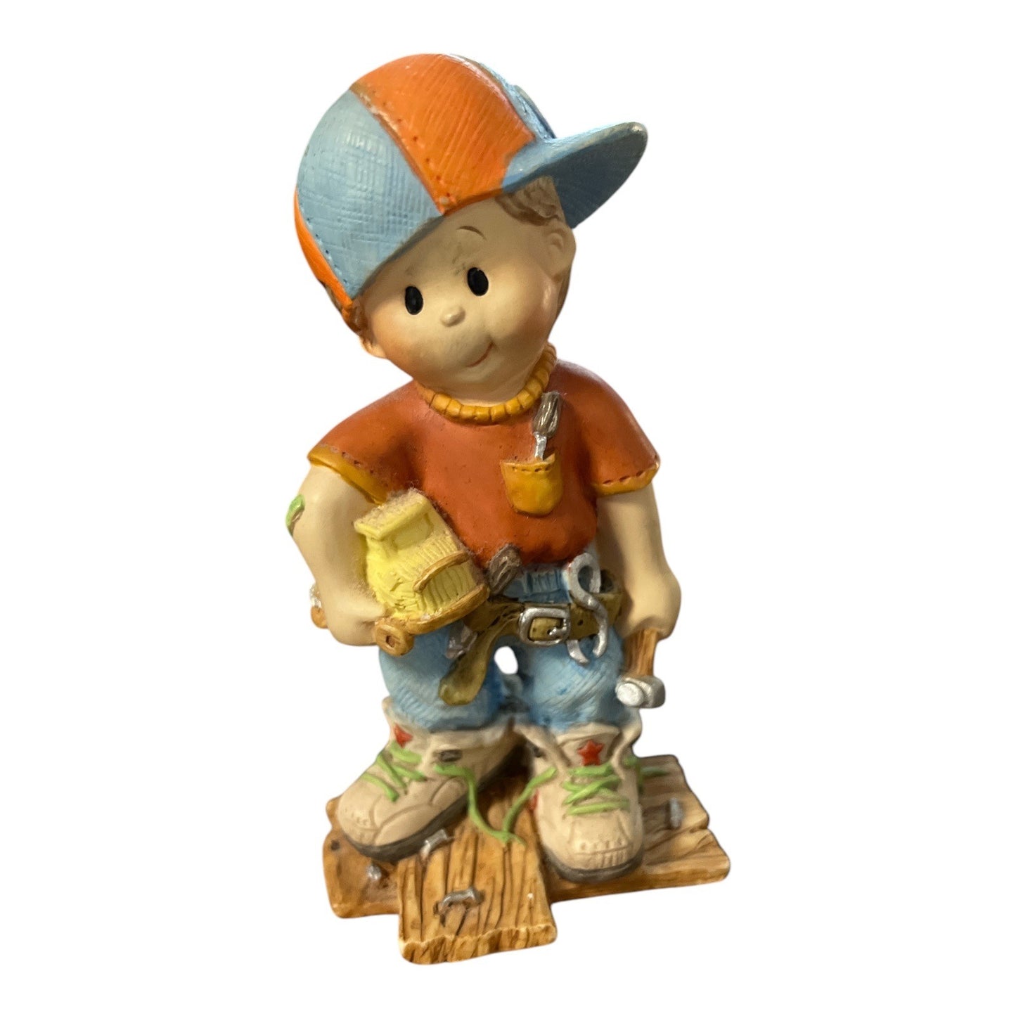 Vintage Enesco 1995 Didn’t I Fix It Good Figurine Boy Carpenter 4 Inch