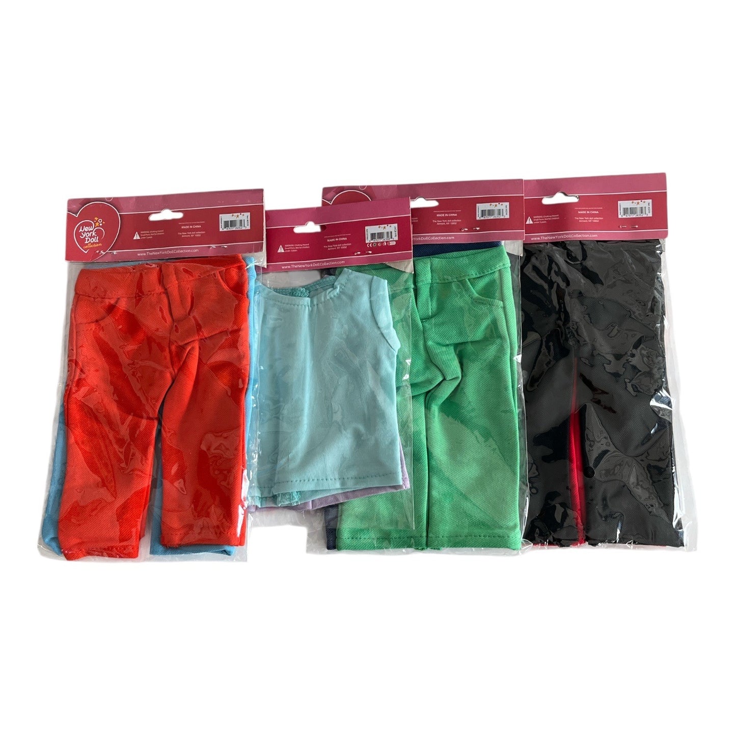 New York Doll Collection Mix N Match 18 Inch Doll Clothes Lot Pants Shirts Sets