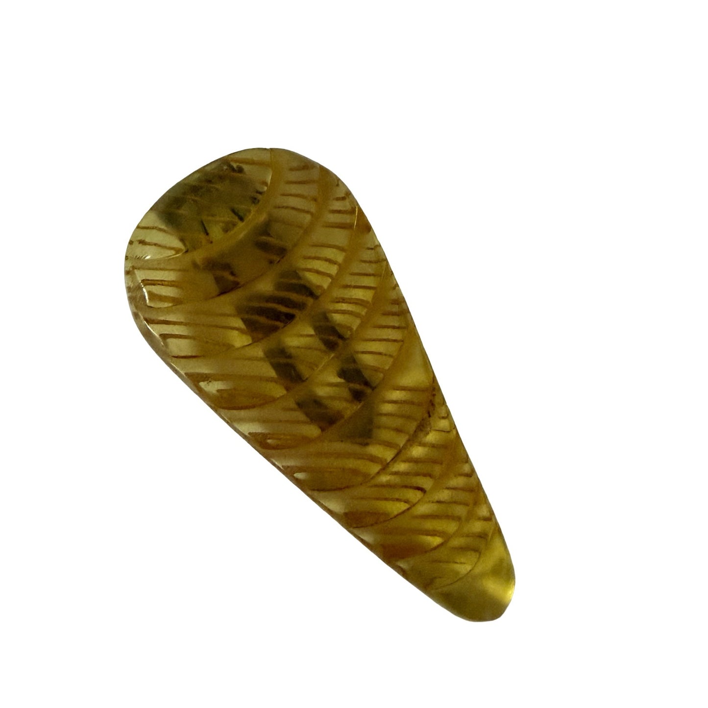 Vintage Carved Amber Lucite Sweater Guard Clothing Clip