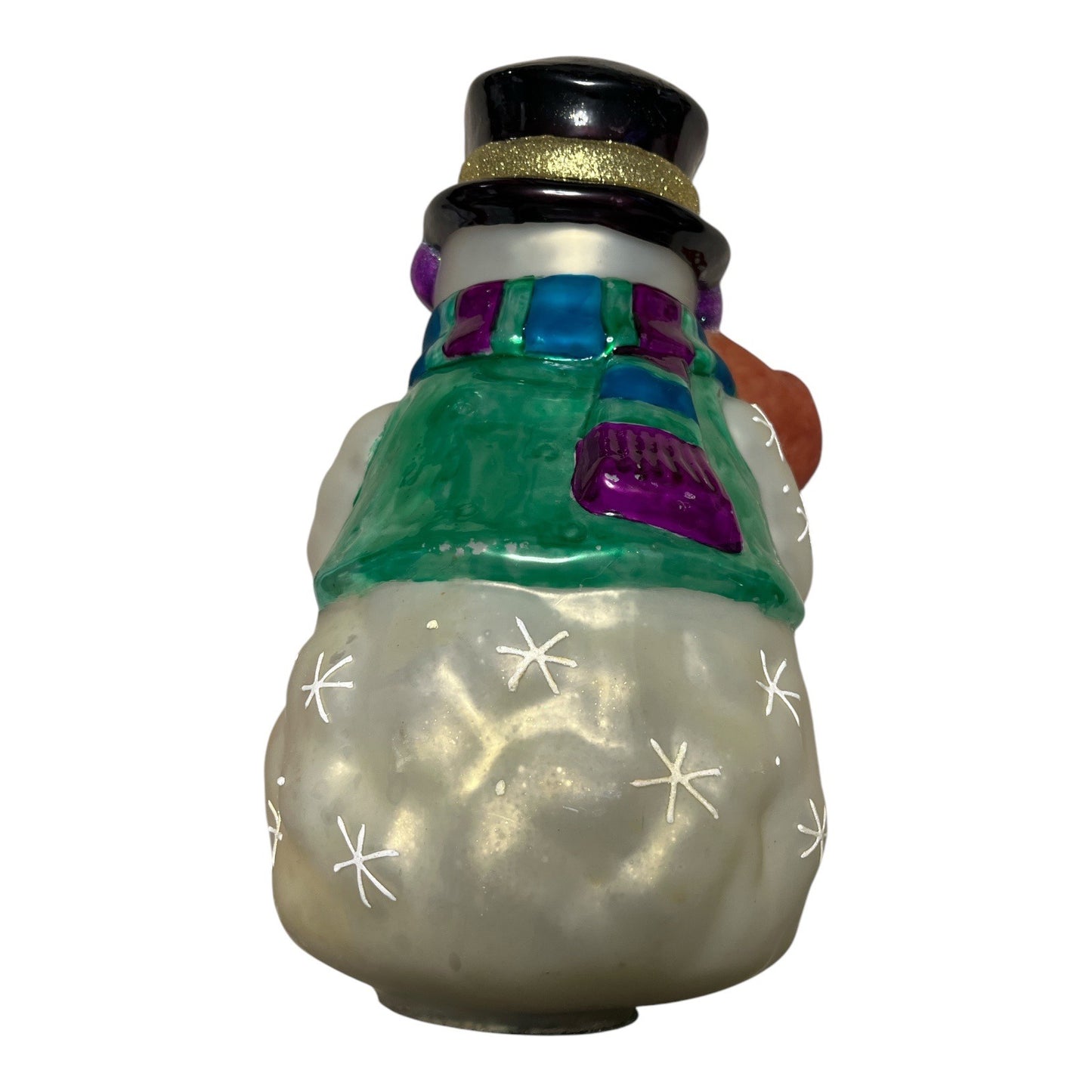 Vintage Carlton Cards Ceramic Snowman Figurine – 14” Tall