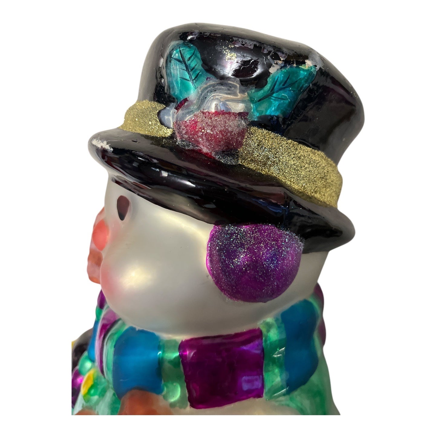 Vintage Carlton Cards Ceramic Snowman Figurine – 14” Tall