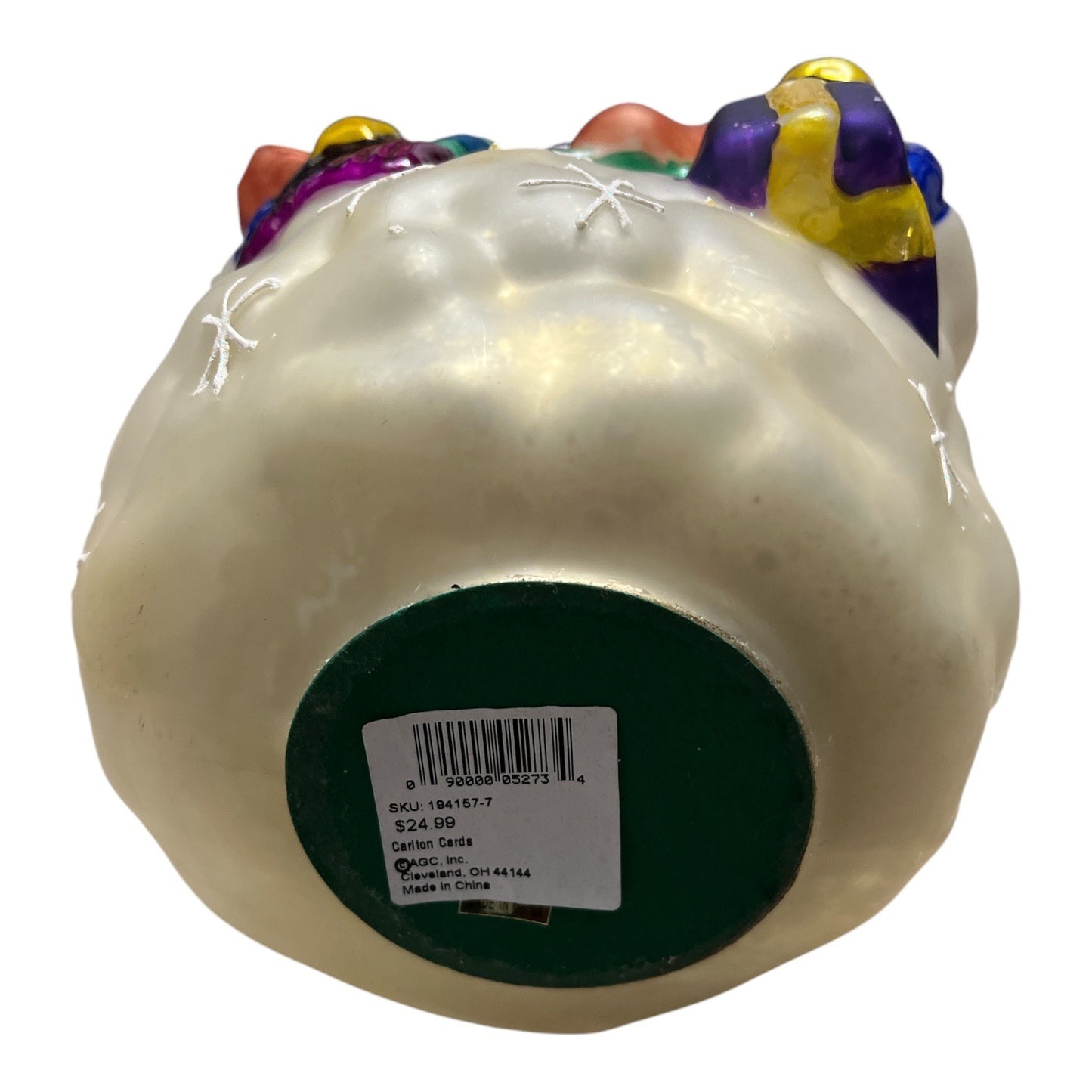 Vintage Carlton Cards Ceramic Snowman Figurine – 14” Tall