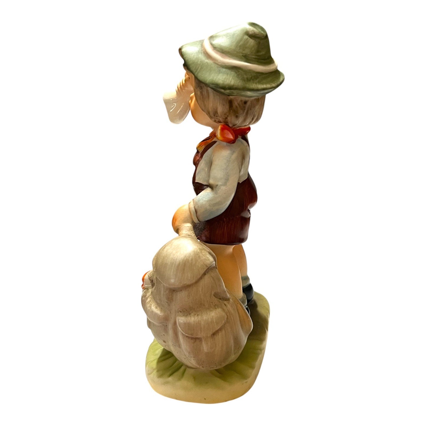 Vintage Arnart 5th Ave Figurine Boy with Horn Hand Painted Porcelain #2223 6” Japan
