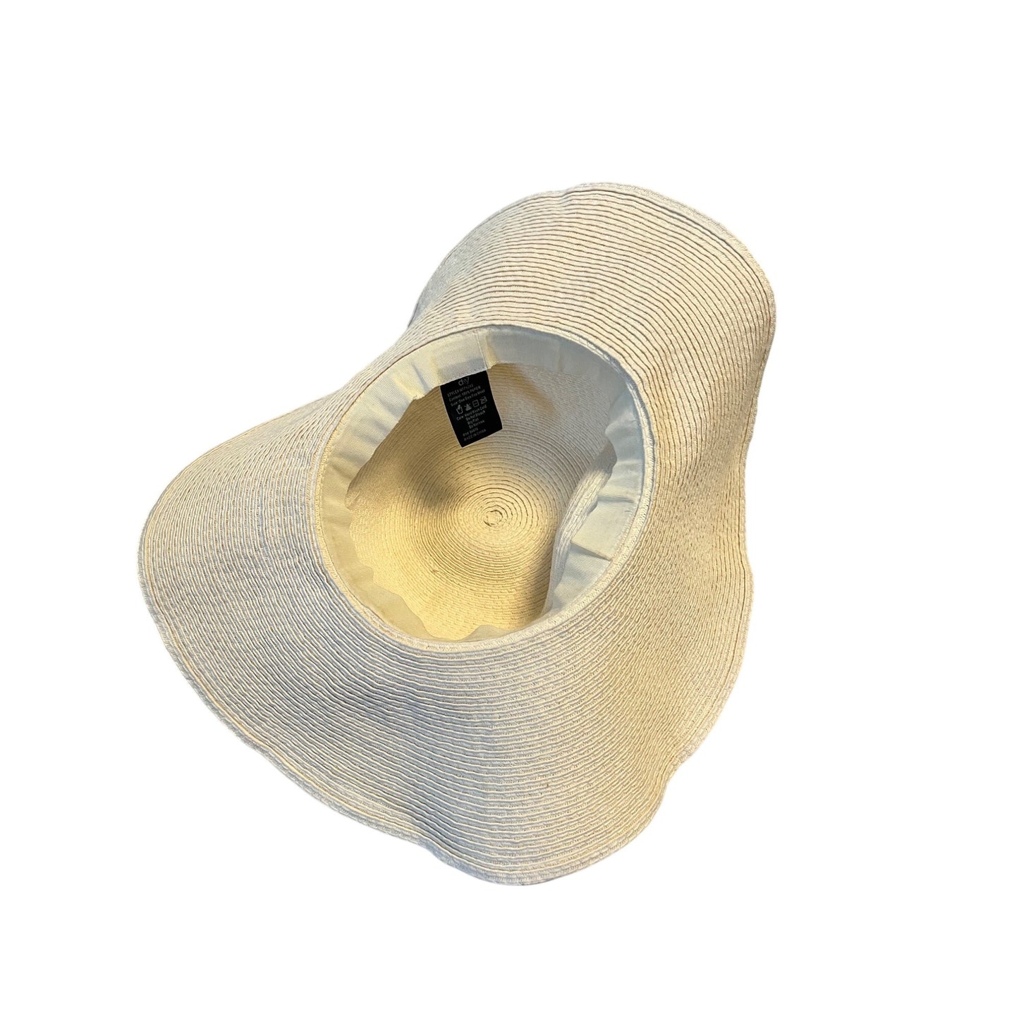 Y2K d&y Wide Brim Sun Hat Cream Paper Straw Beach Floppy Hat One Size