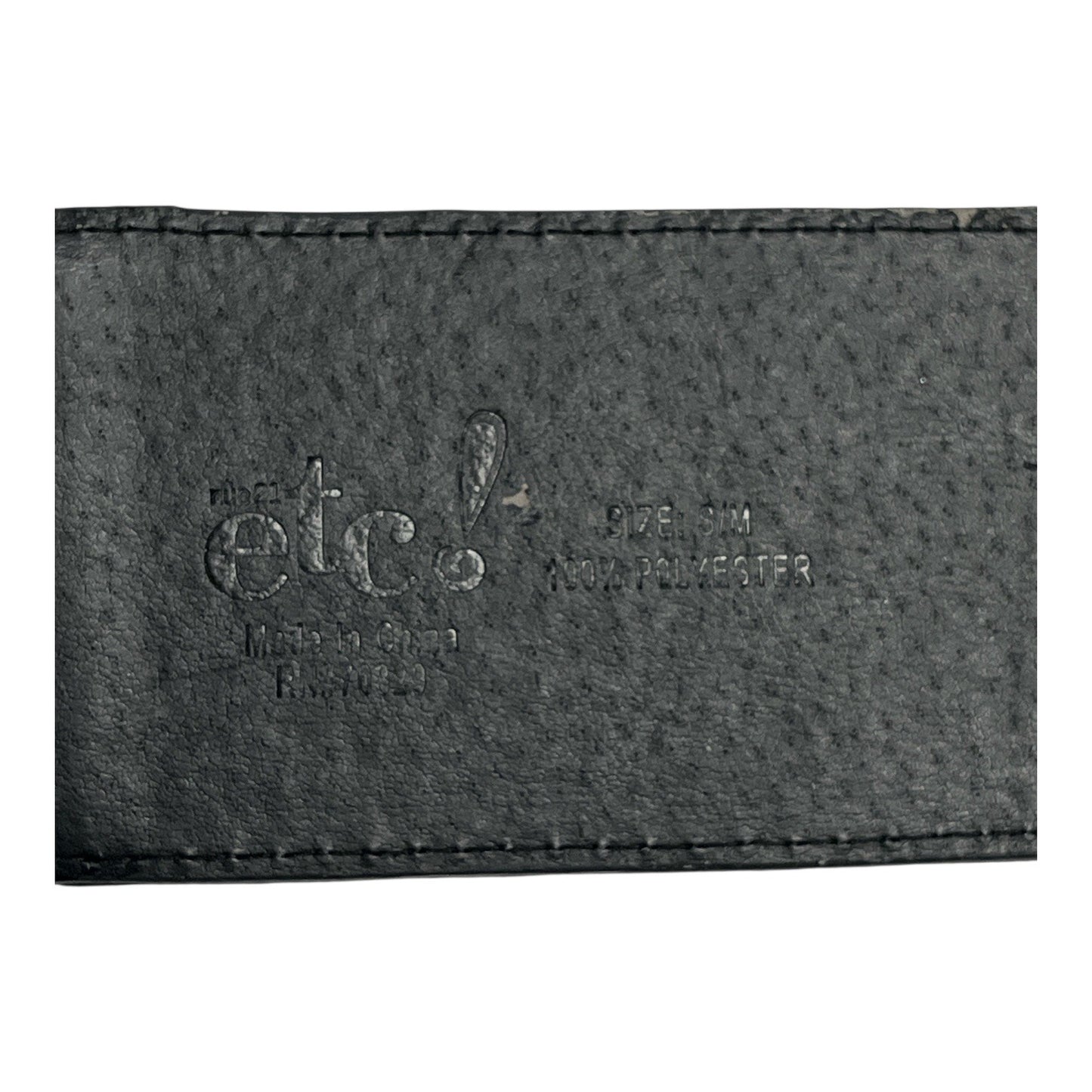 Y2K Etc. Black Elastic Waist Belt with Gold Metal Stretch Buckle Size SM