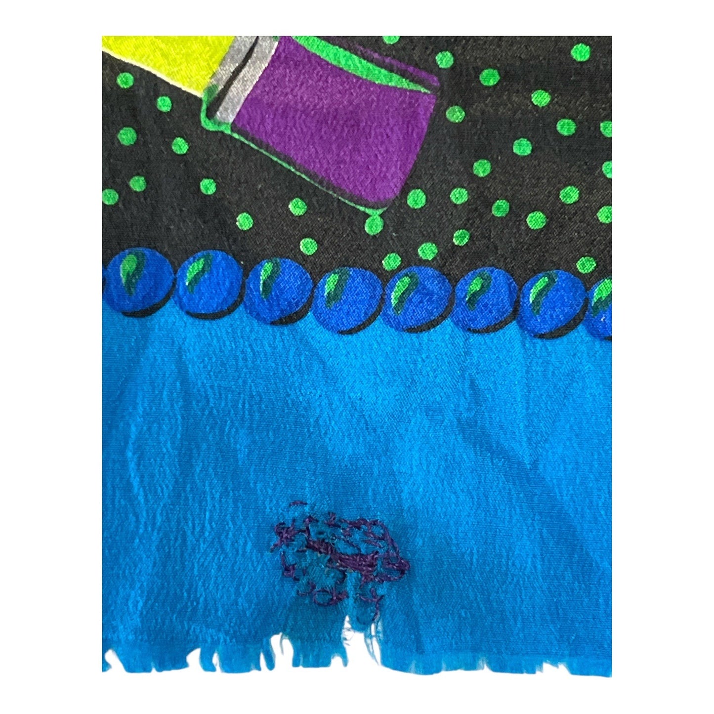 Oscar de la Renta Studio Silk Scarf Hat Print Novelty Designint 50x11