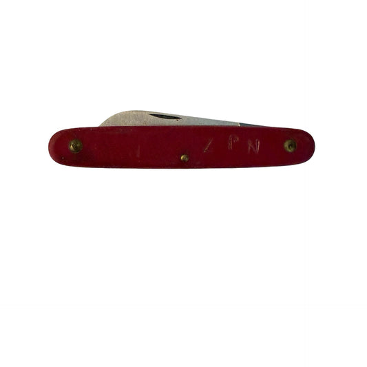 Vintage Victorinox Economy Swiss Folding Pocket Utility Knife Red Handle 4" Switzerland