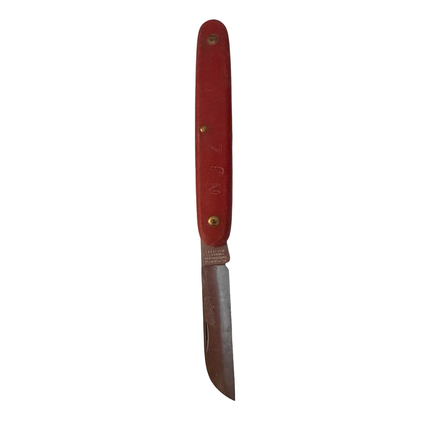Vintage Victorinox Economy Swiss Folding Pocket Utility Knife Red Handle 4" Switzerland
