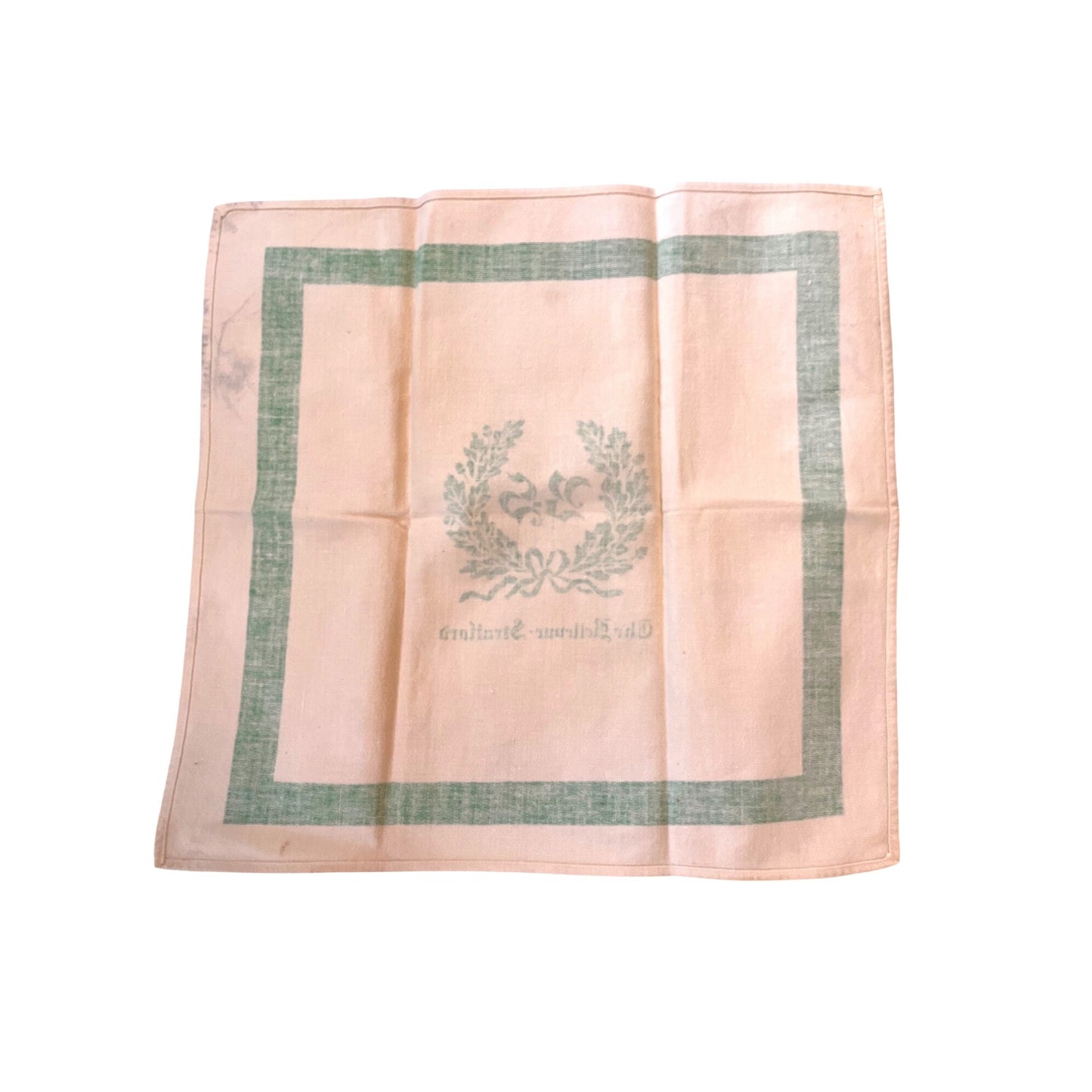 Vintage Bellevue Stratford Linen Napkin Philadelphia Hotel Souvenir 15.5x16