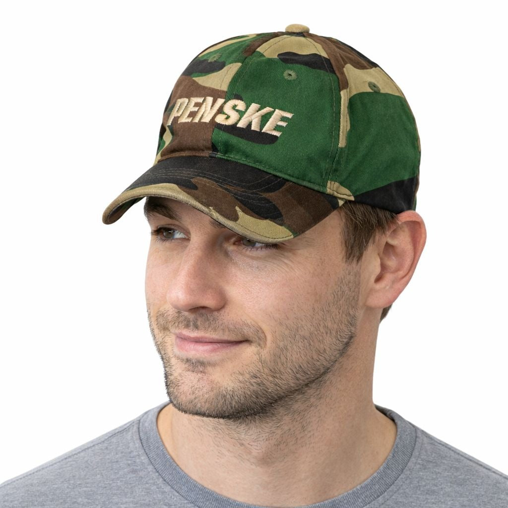 Penske Racing Camo Adjustable Cap Embroidered Logo Motorsports Hat