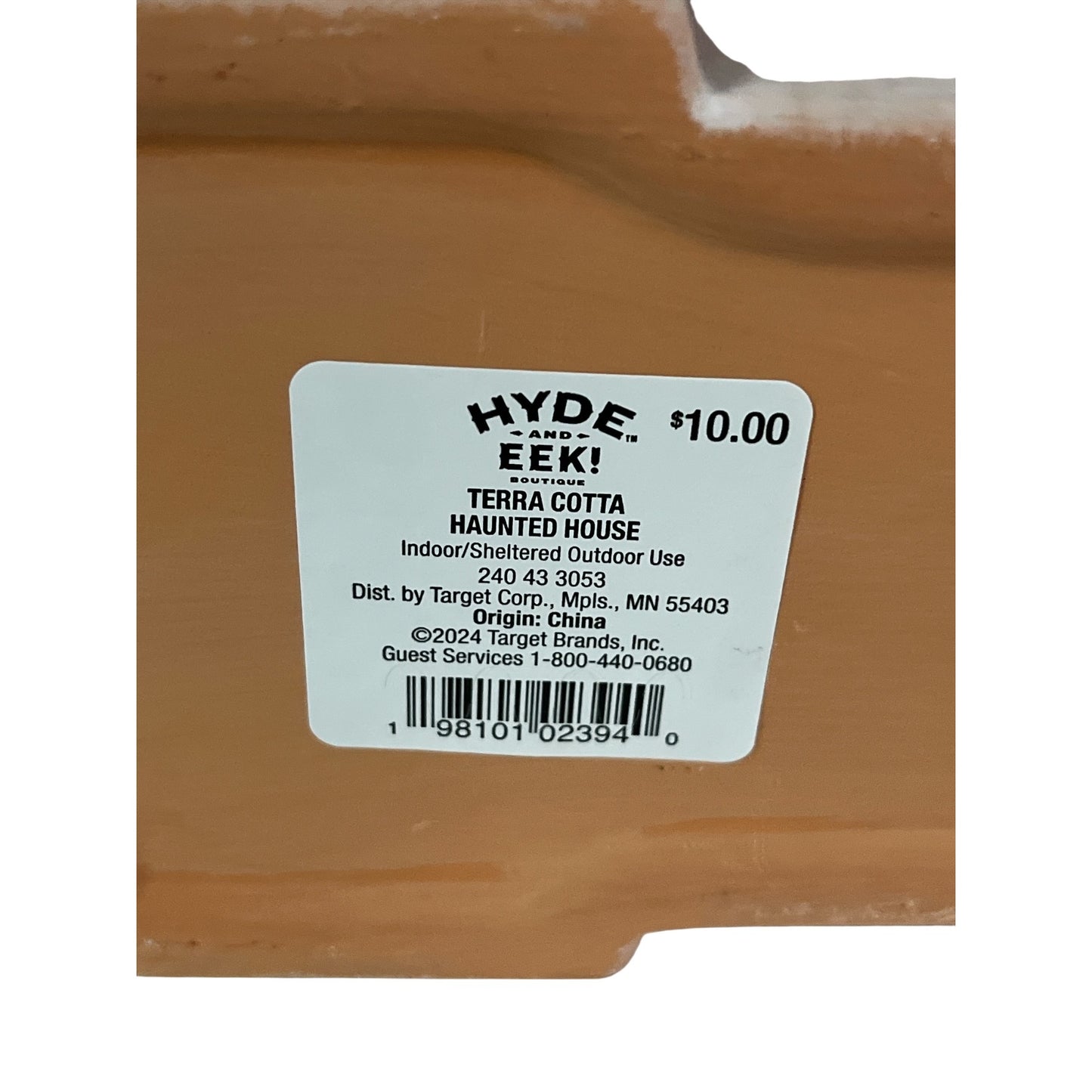 Hyde & EEK! Boutique Terra Cotta Haunted House Halloween Decor Candle Luminary