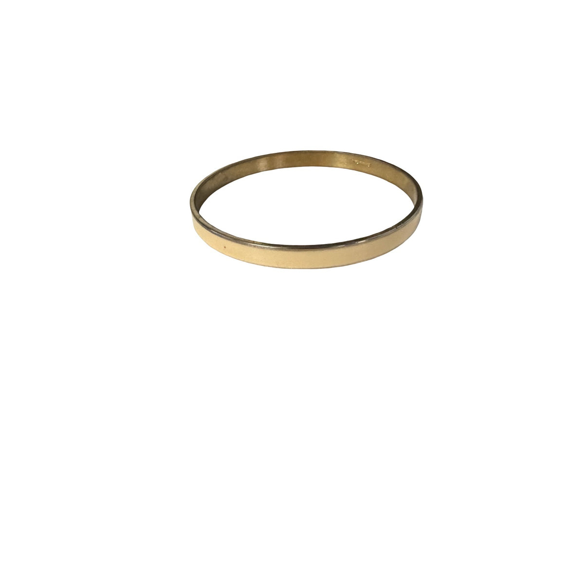 Vintage Vendome Peach Gold Tone Minimalist Stackable Bangle Bracelet 2.5 Inch