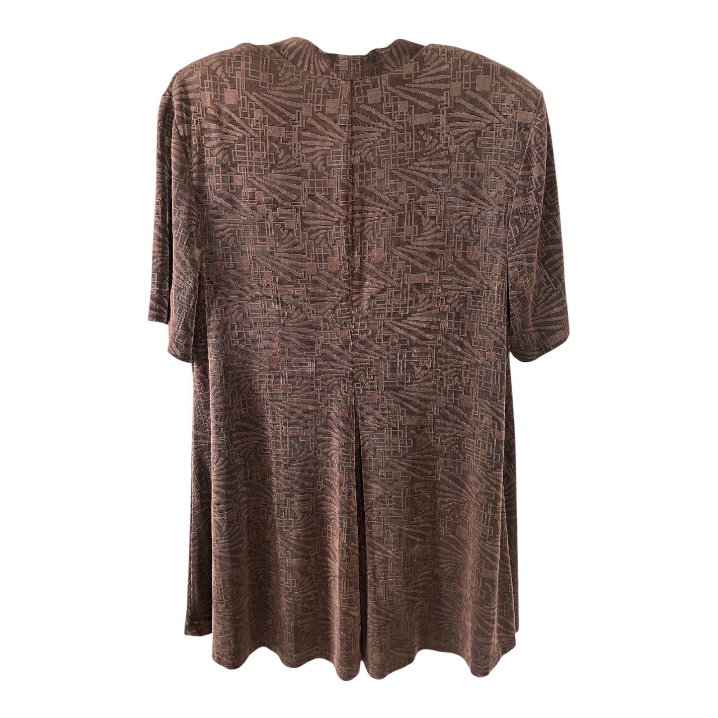 R&M Richards by Karen Kwong Women’s Jacket – Size 14 – Brown Abstract Pattern