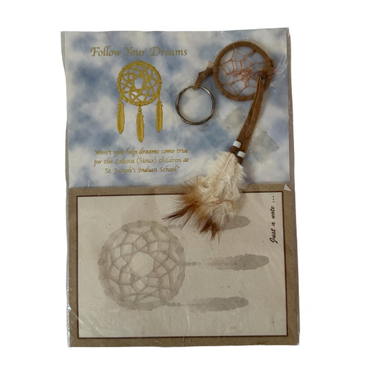 St. Joseph's Indian School Dreamcatcher Keychain Note Pad Set Lakota Sioux Donation Gift