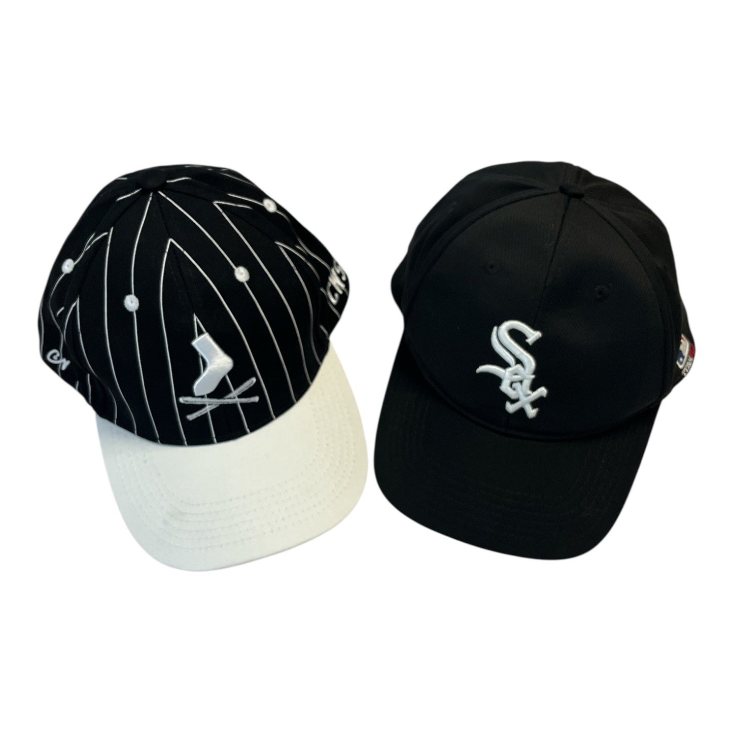 Vintage Chicago White Sox Hat Set – 2000s GC Sports Cap + 2010s Coca-Cola Snapback – MLB Baseball Cap Duo