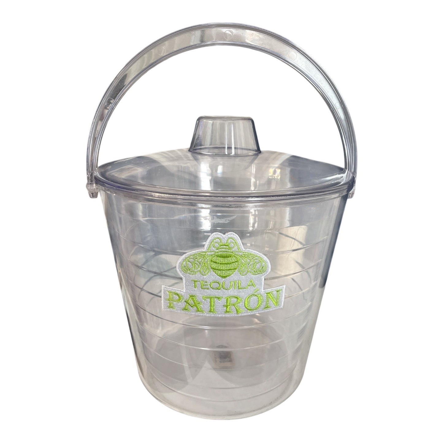 Patrón Tequila Clear Double Insulated Ice Bucket with Lid and Handle