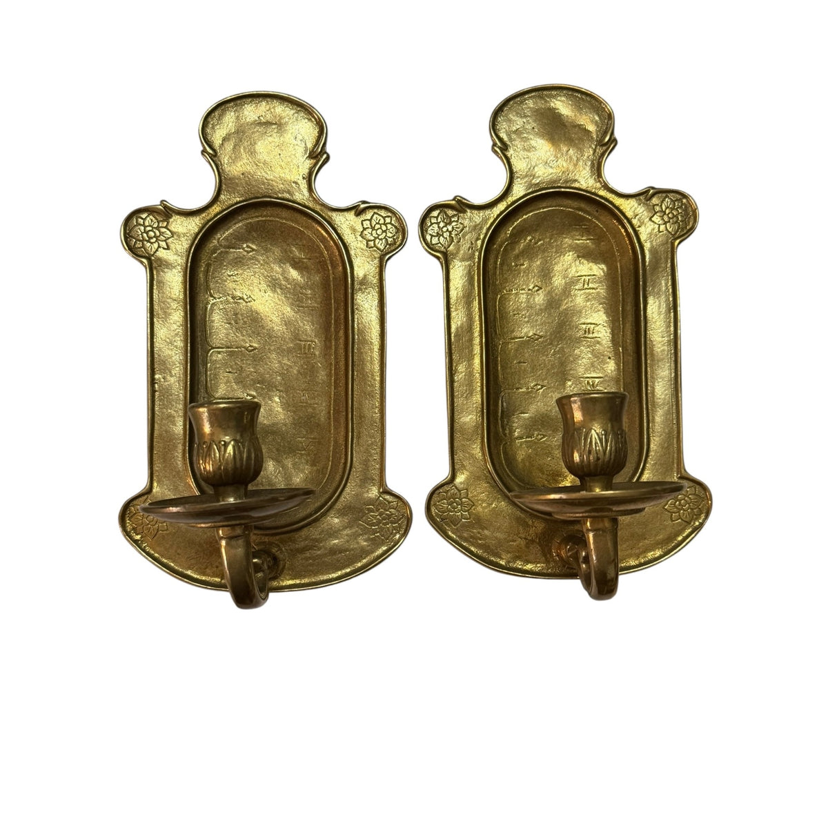 Vintage GATCO Italy Solid Brass Wall Candle Sconces Pair Model 2025