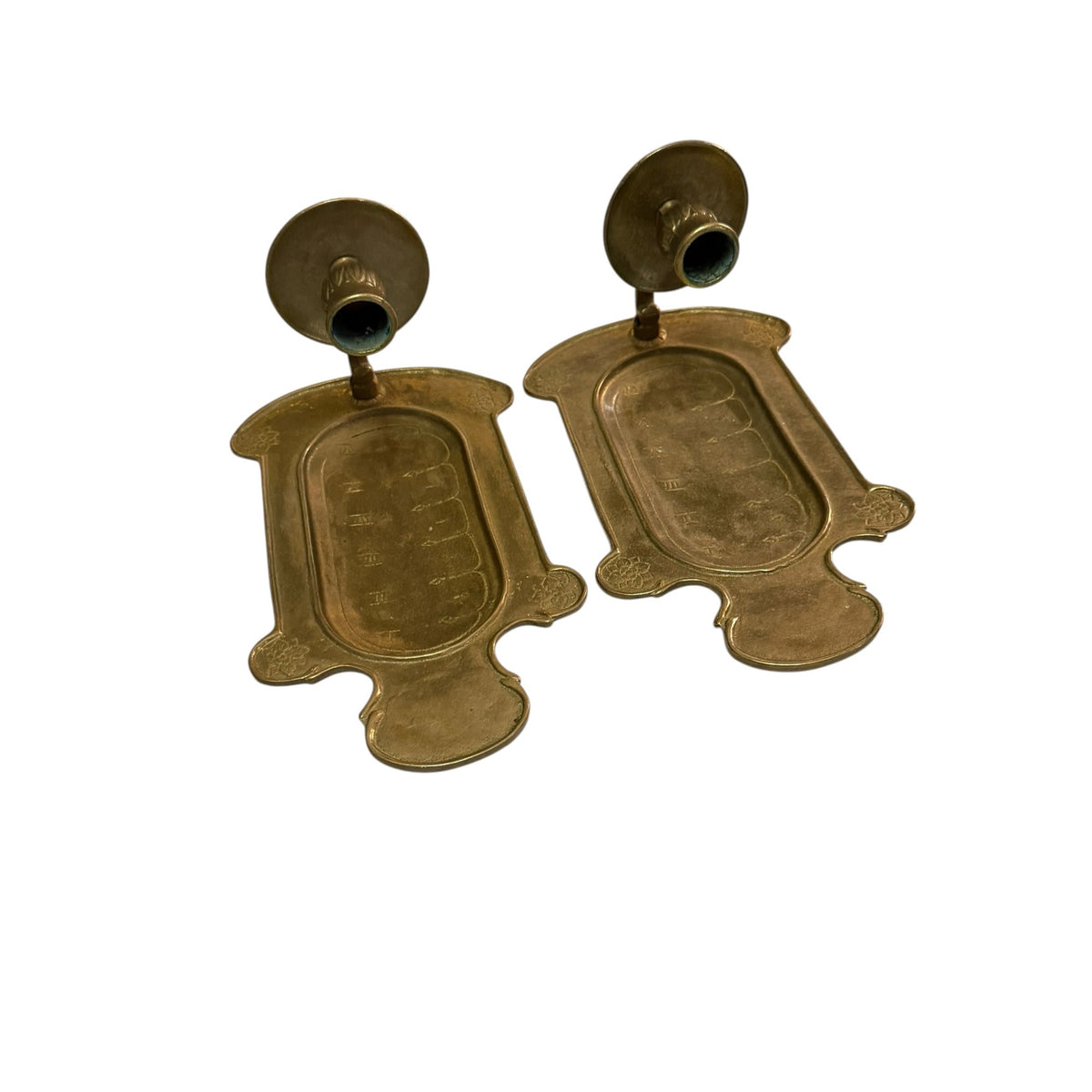 Vintage GATCO Italy Solid Brass Wall Candle Sconces Pair Model 2025