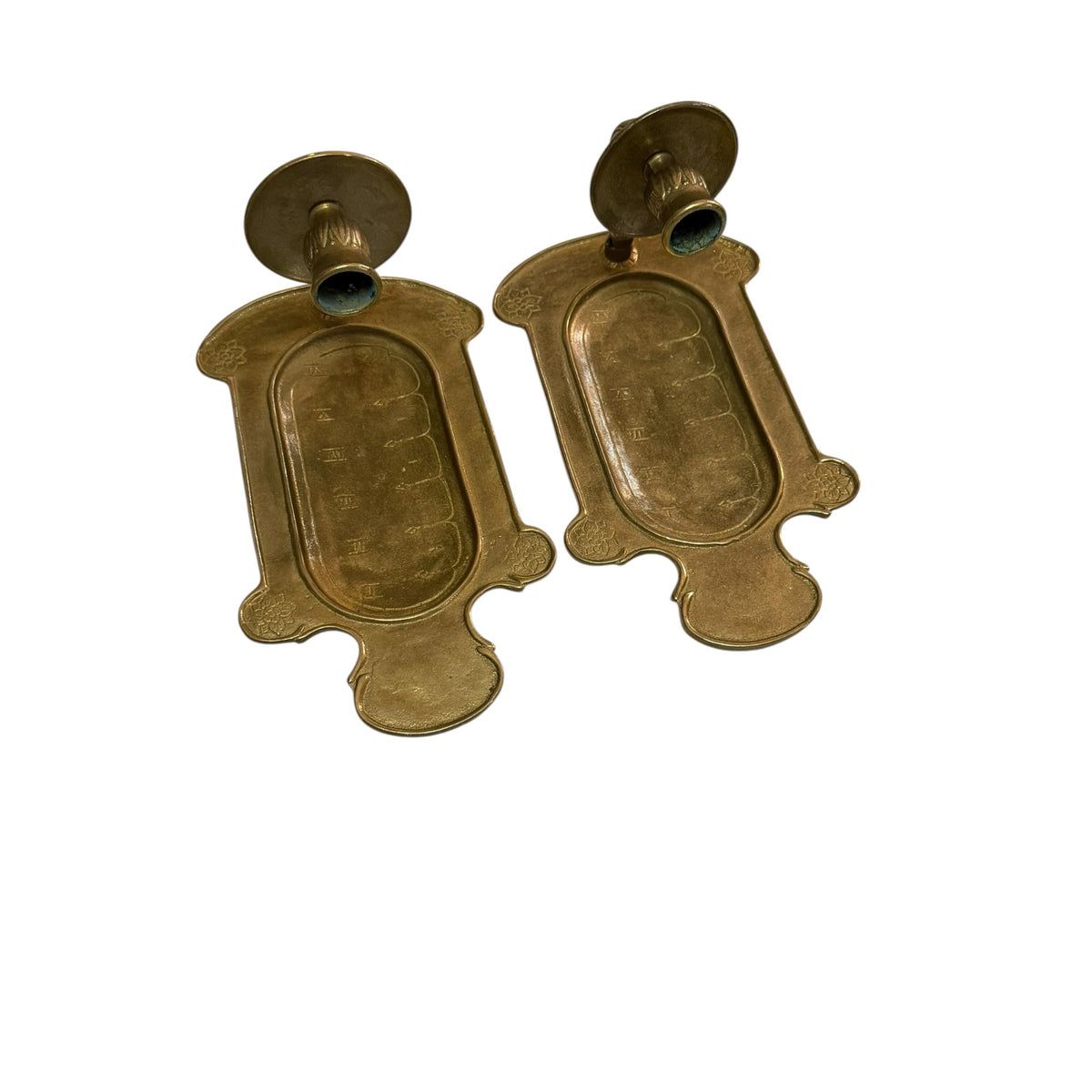 Vintage GATCO Italy Solid Brass Wall Candle Sconces Pair Model 2025