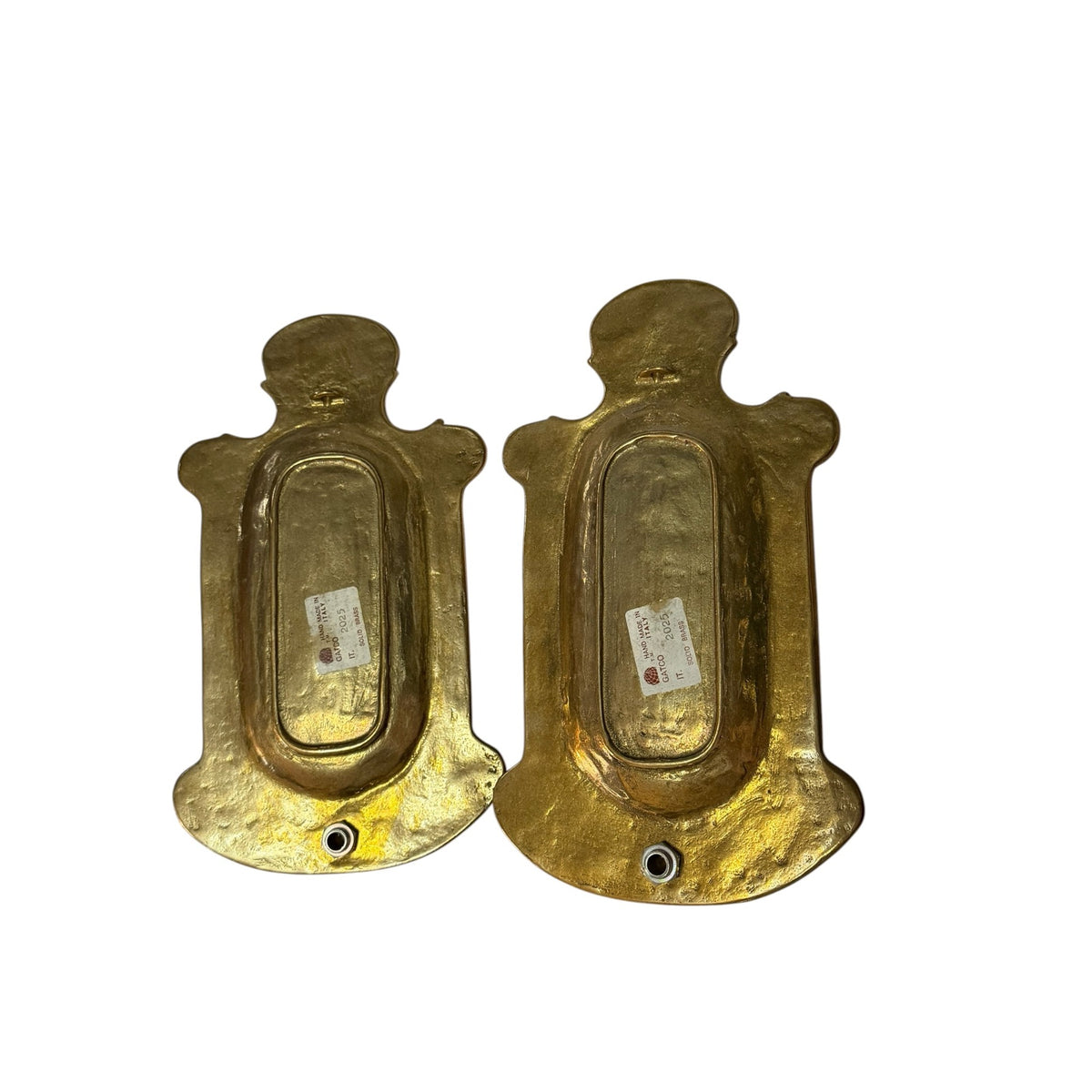 Vintage GATCO Italy Solid Brass Wall Candle Sconces Pair Model 2025