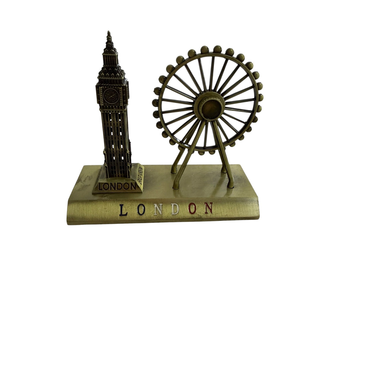 London Big Ben London Eye Metal Souvenir Model Antique Bronze Original Box