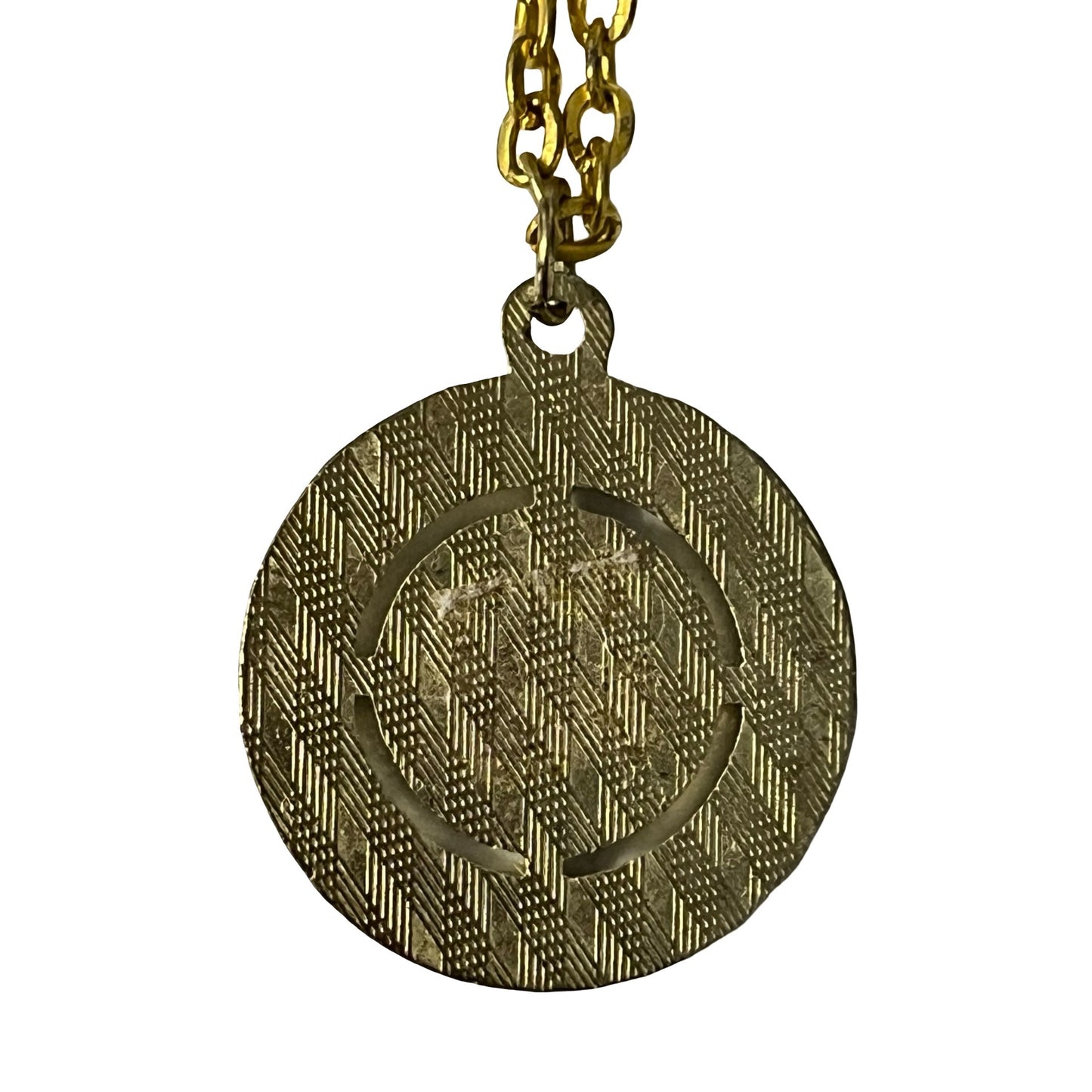 Vintage St Anthony Medal Necklace Pray for Us Gold Tone Chain Catholic Religious Pendant