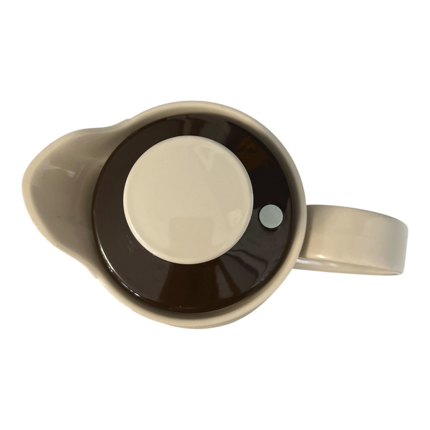 Vintage Thermos Carafe Model 570 Brown Cream Insulated Pitcher West Germany 11x7