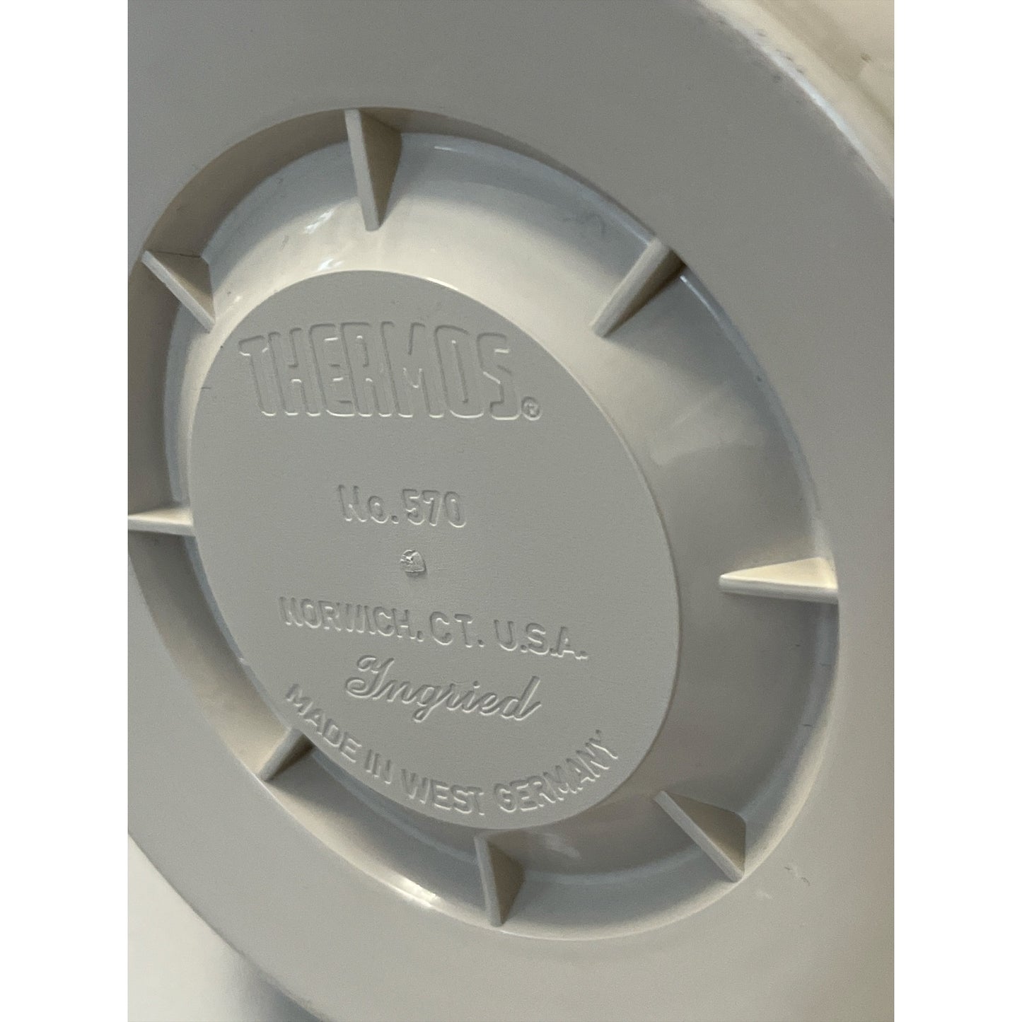 Vintage Thermos Carafe Model 570 Brown Cream Insulated Pitcher West Germany 11x7