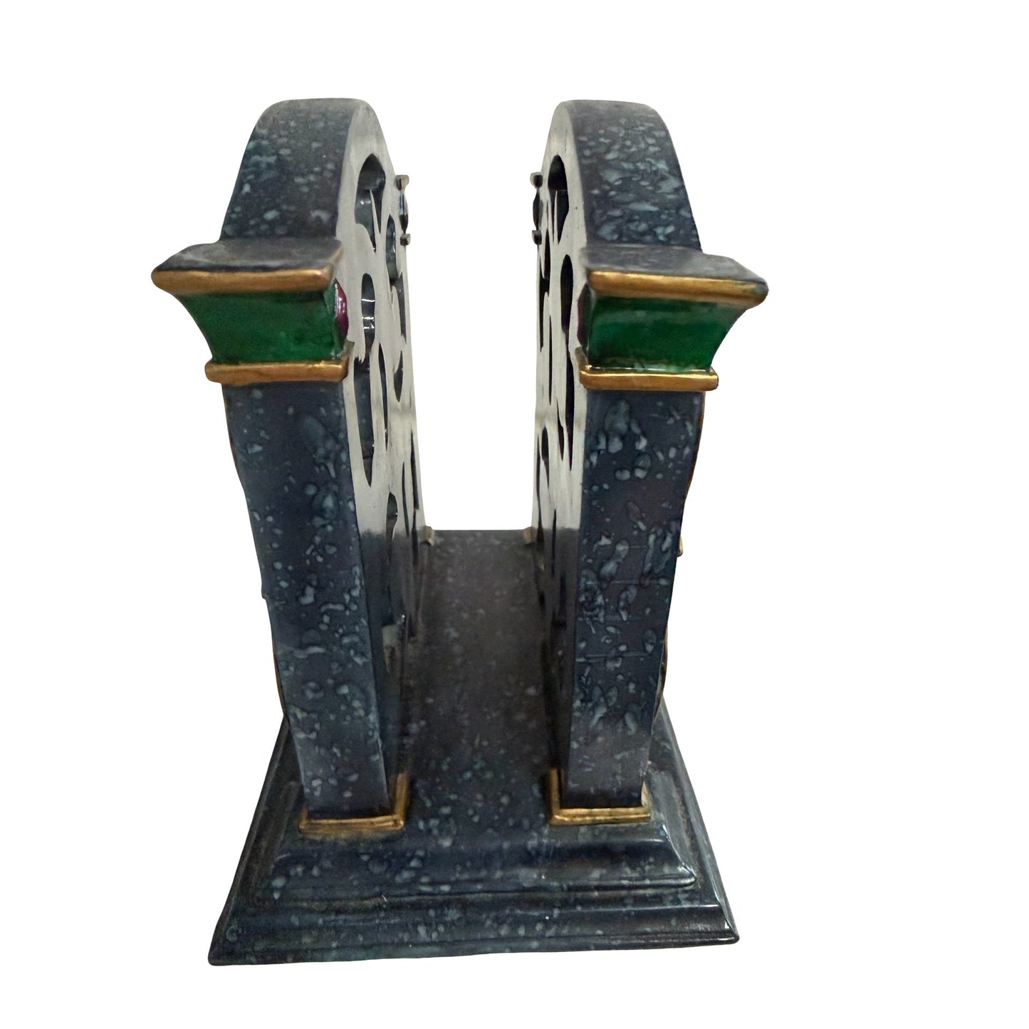 Pfaltzgraff Amalfi Classic Napkin Holder Pat Farrell Blue Green Scroll 199-666-00