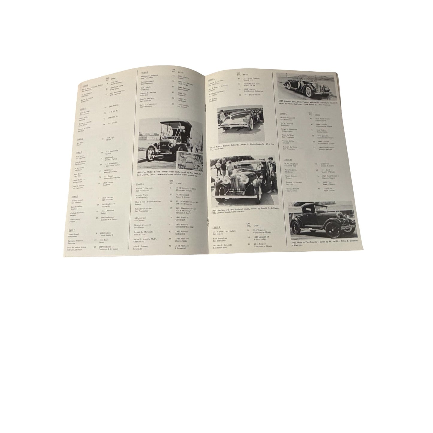 Vintage 1967 Presidio Concours d'Elegance Program San Francisco Jaguar Toyota Mercedes Ads