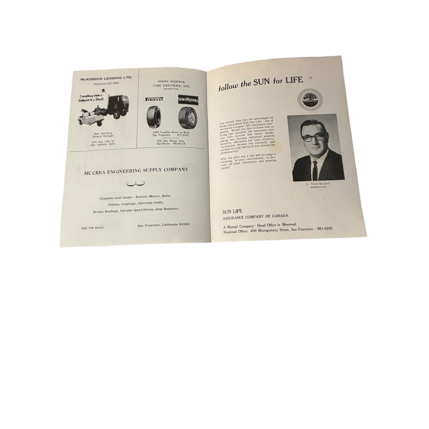 Vintage 1967 Presidio Concours d'Elegance Program San Francisco Jaguar Toyota Mercedes Ads