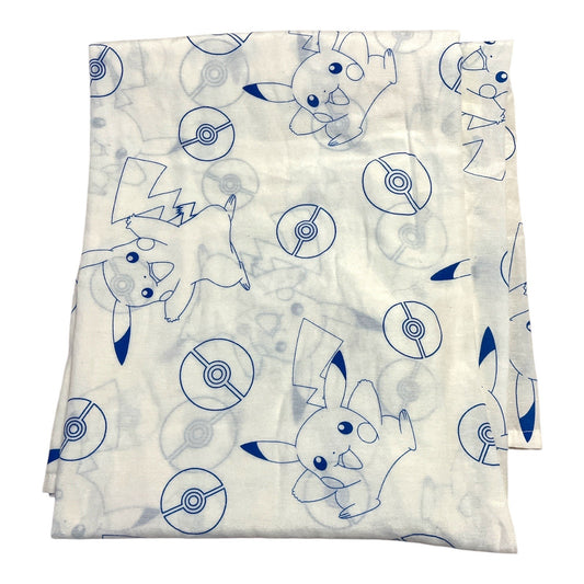 Pokémon Pikachu Twin Flat Sheet The Northwest White Blue Poké Ball