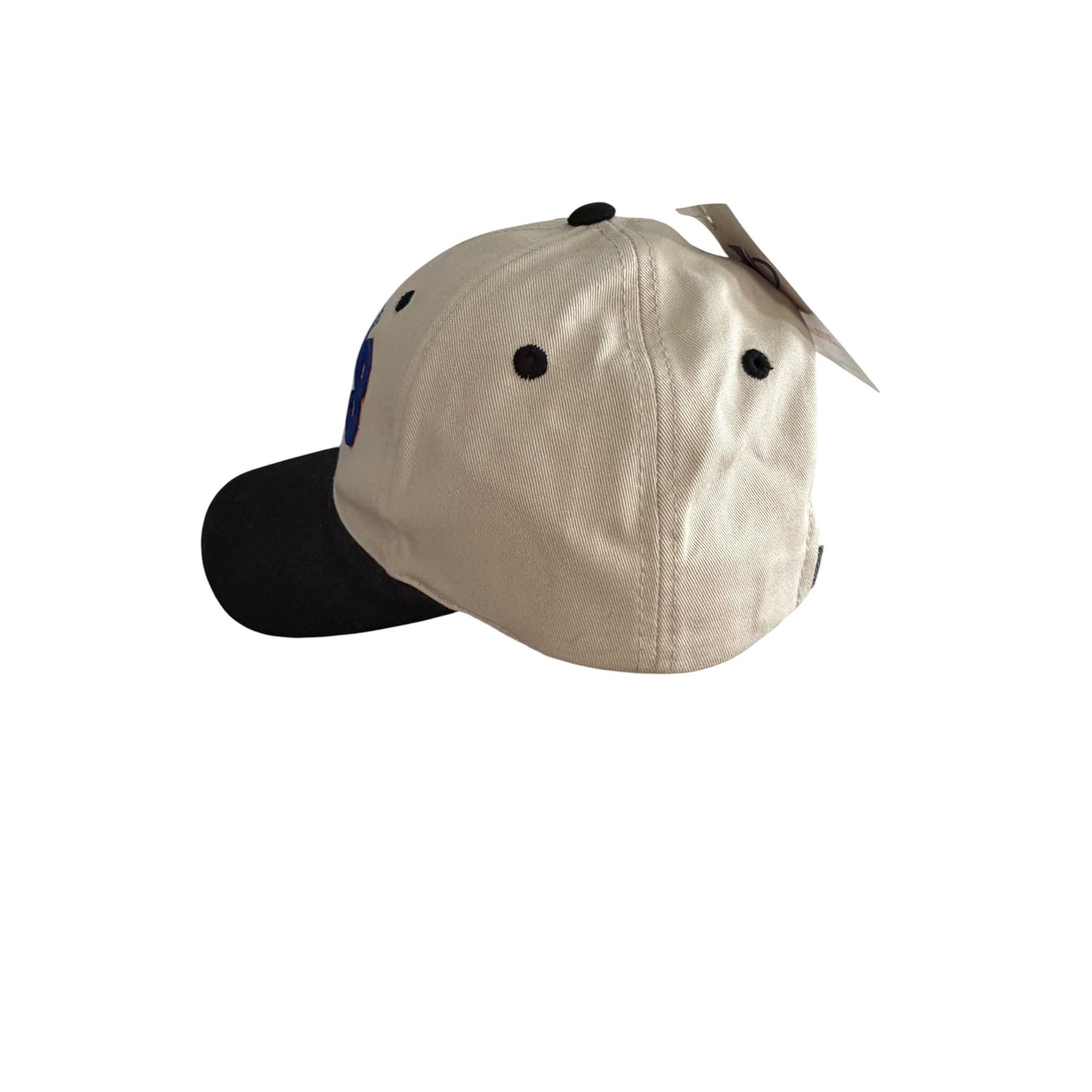 Vintage New York Mets Logo Athletic MLB Adjustable Strapback Hat NWT Cream Black