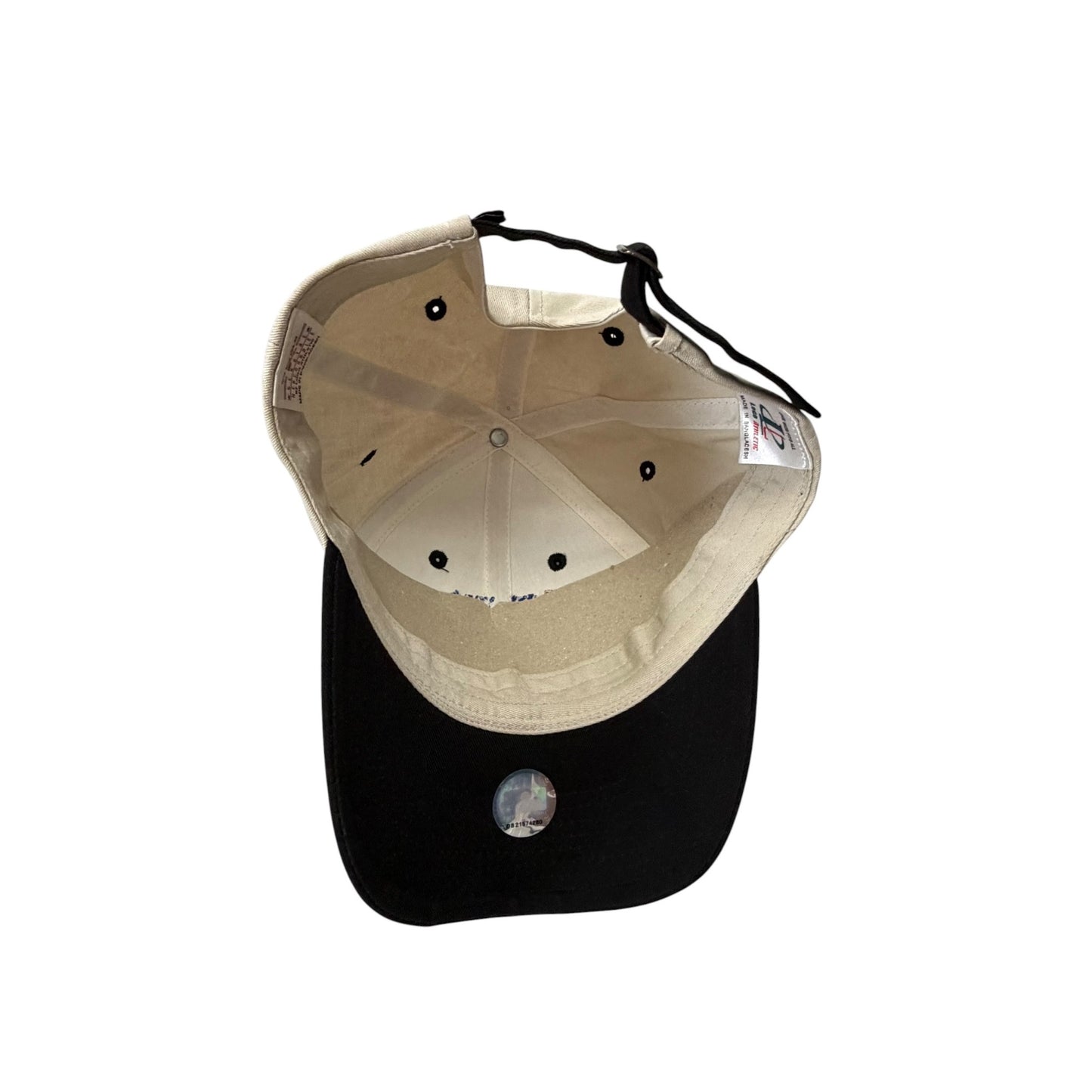 Vintage New York Mets Logo Athletic MLB Adjustable Strapback Hat NWT Cream Black
