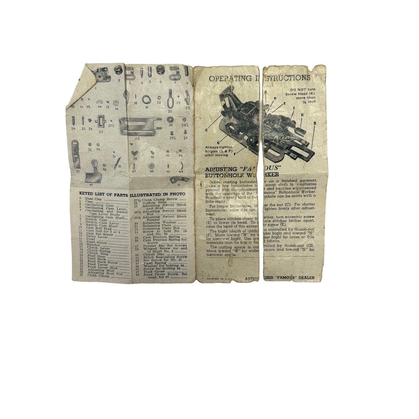 Vintage 1929 Singer 66-6 Electric Sewing Machine Instruction Manual Plus Buttonhole Worker Manual Lot