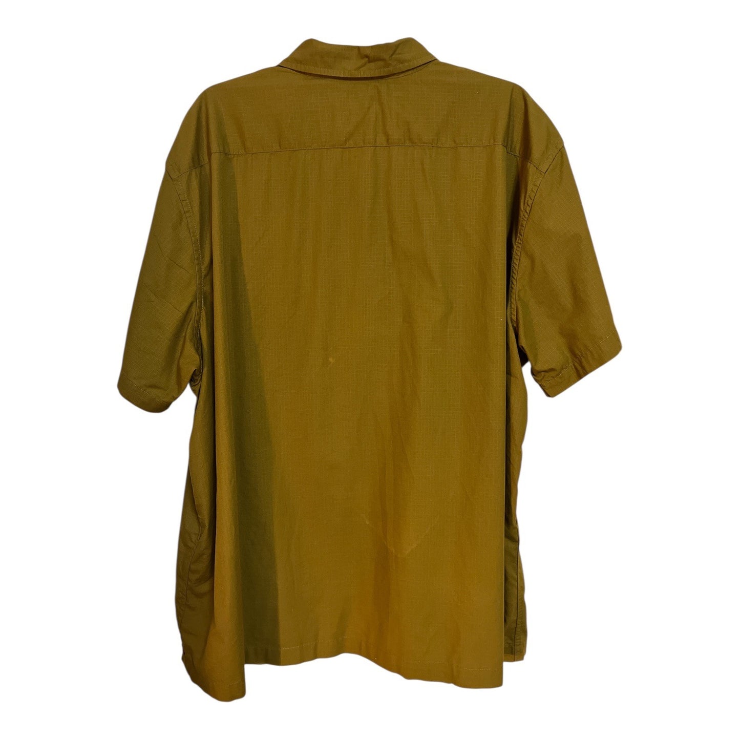 Levi’s Relaxed Fit Button-Up Shirt XXL Made in India Brown Embroidered Mushroom 56x31