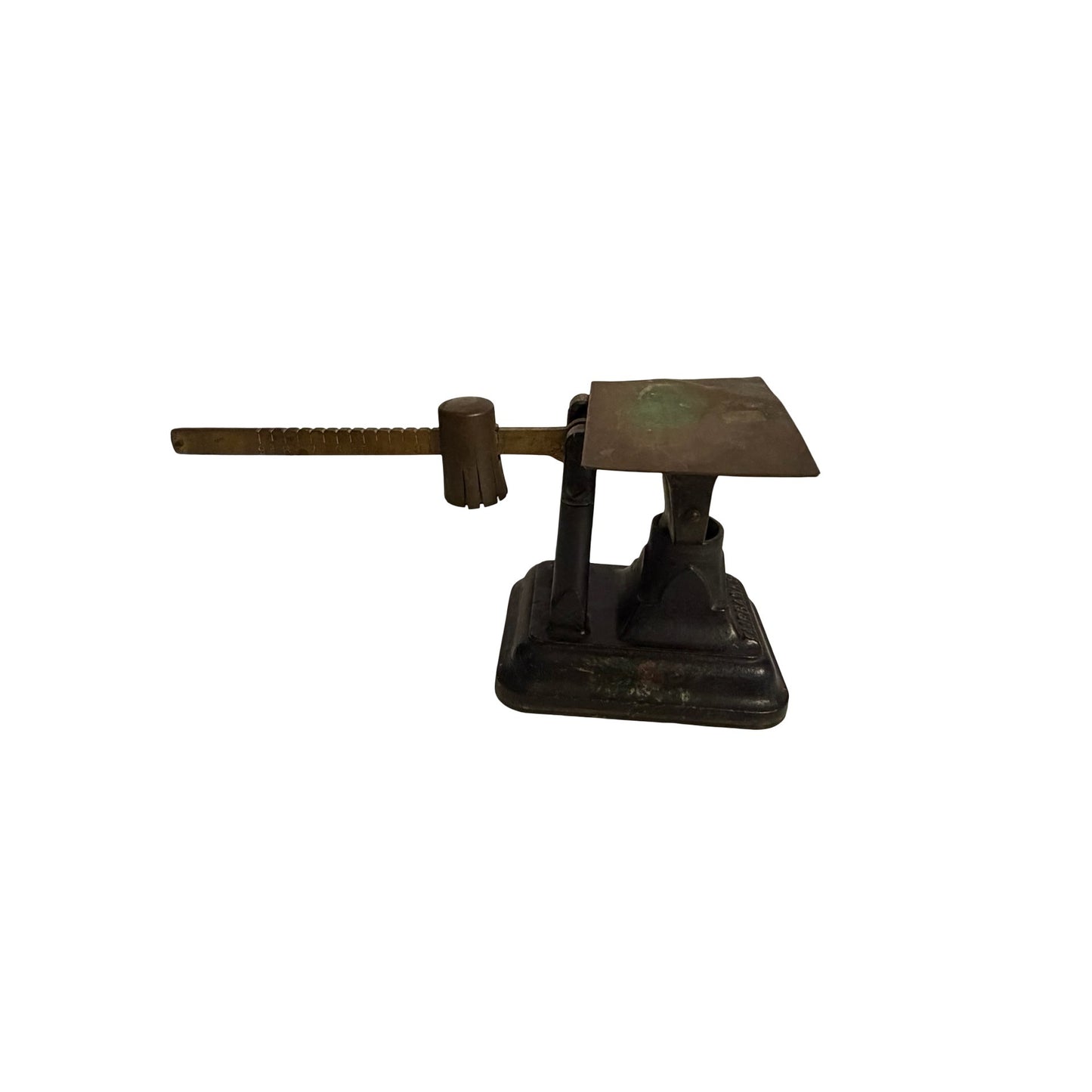 Antique Fairbanks Cast Iron Postal Scale Brass Beam Countertop Letter Scale