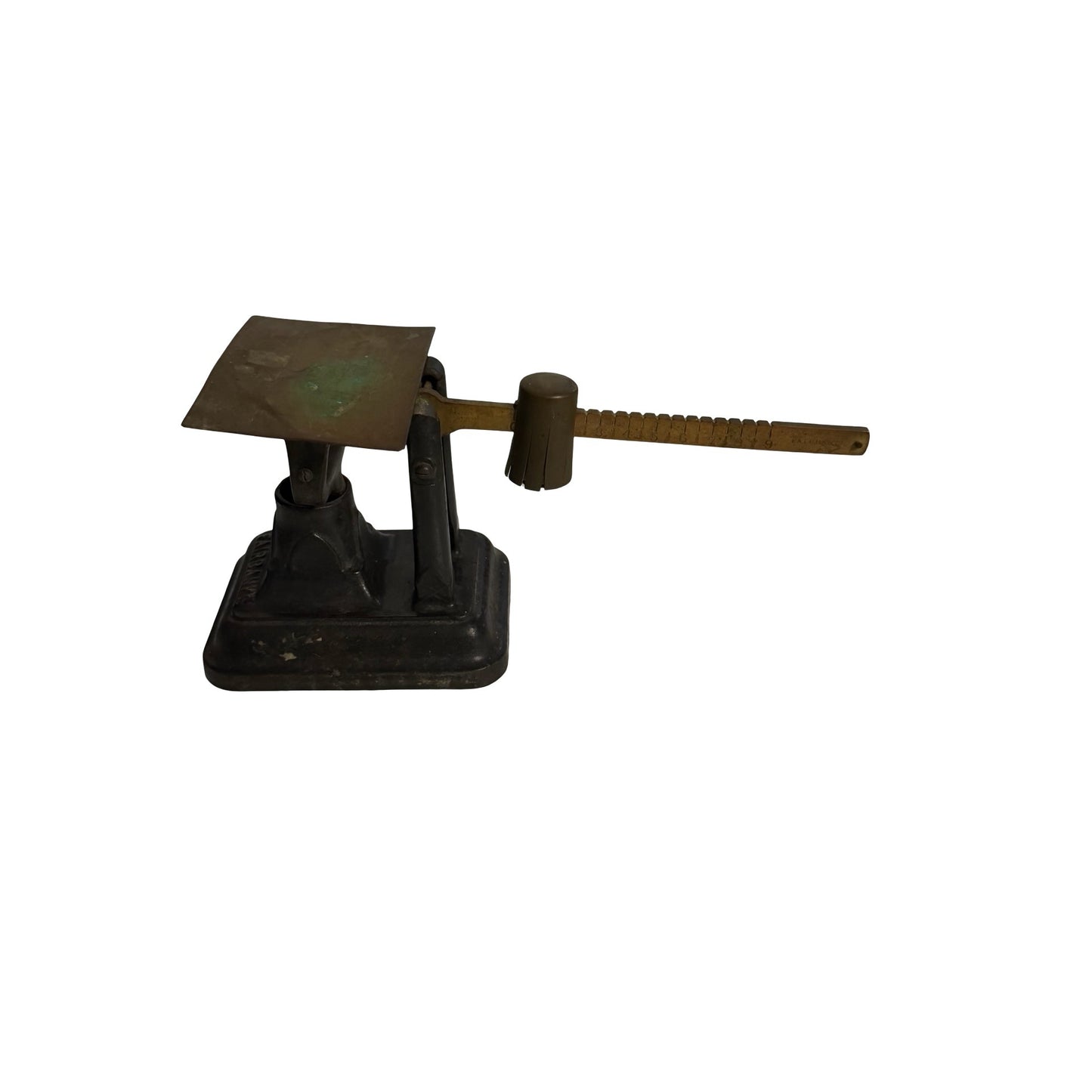 Antique Fairbanks Cast Iron Postal Scale Brass Beam Countertop Letter Scale
