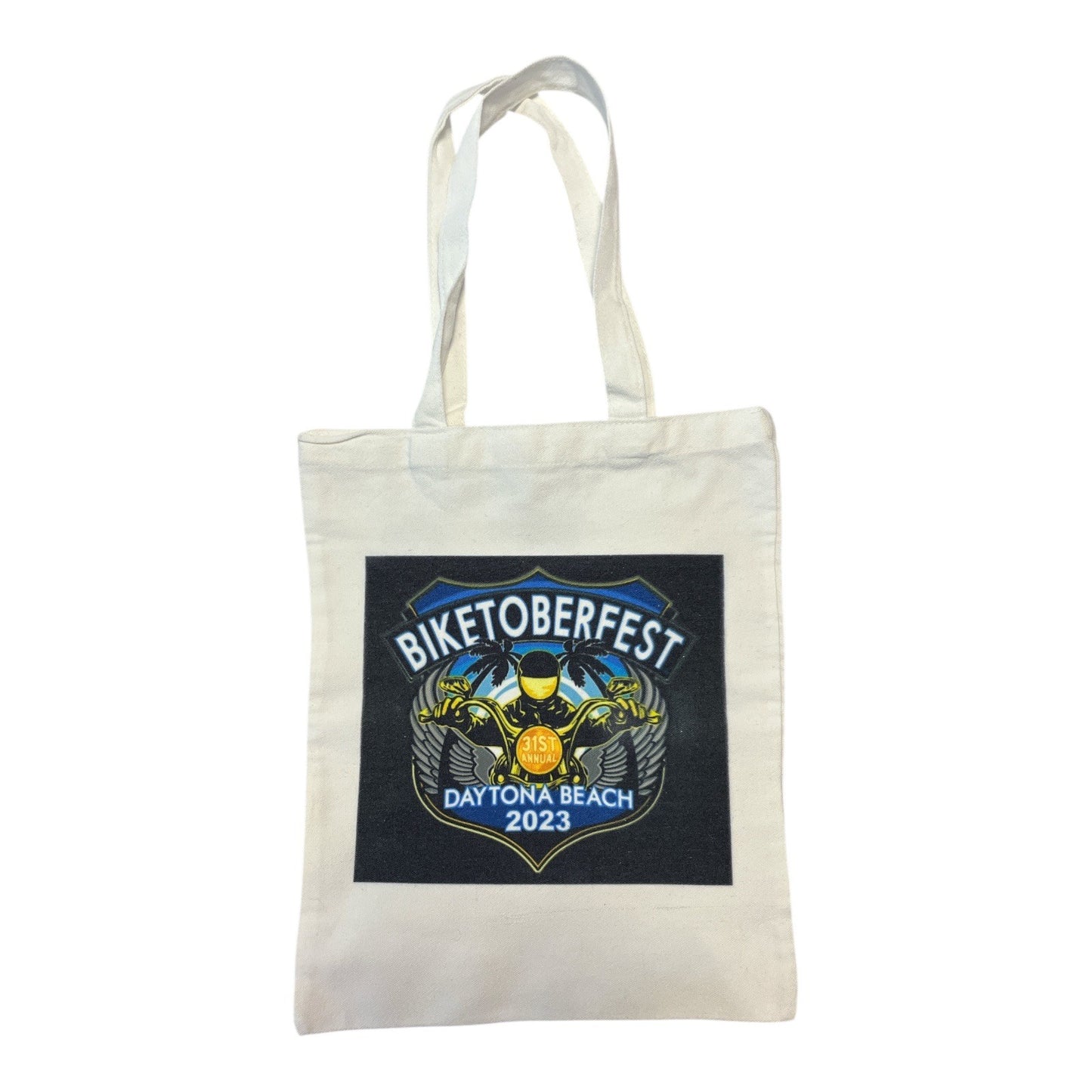 2023 Biketoberfest Daytona Beach Tote Bag Harley-Davidson Canvas RARE Misprint Logo