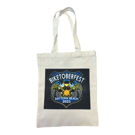 2023 Biketoberfest Daytona Beach Tote Bag Harley-Davidson Canvas RARE Misprint Logo