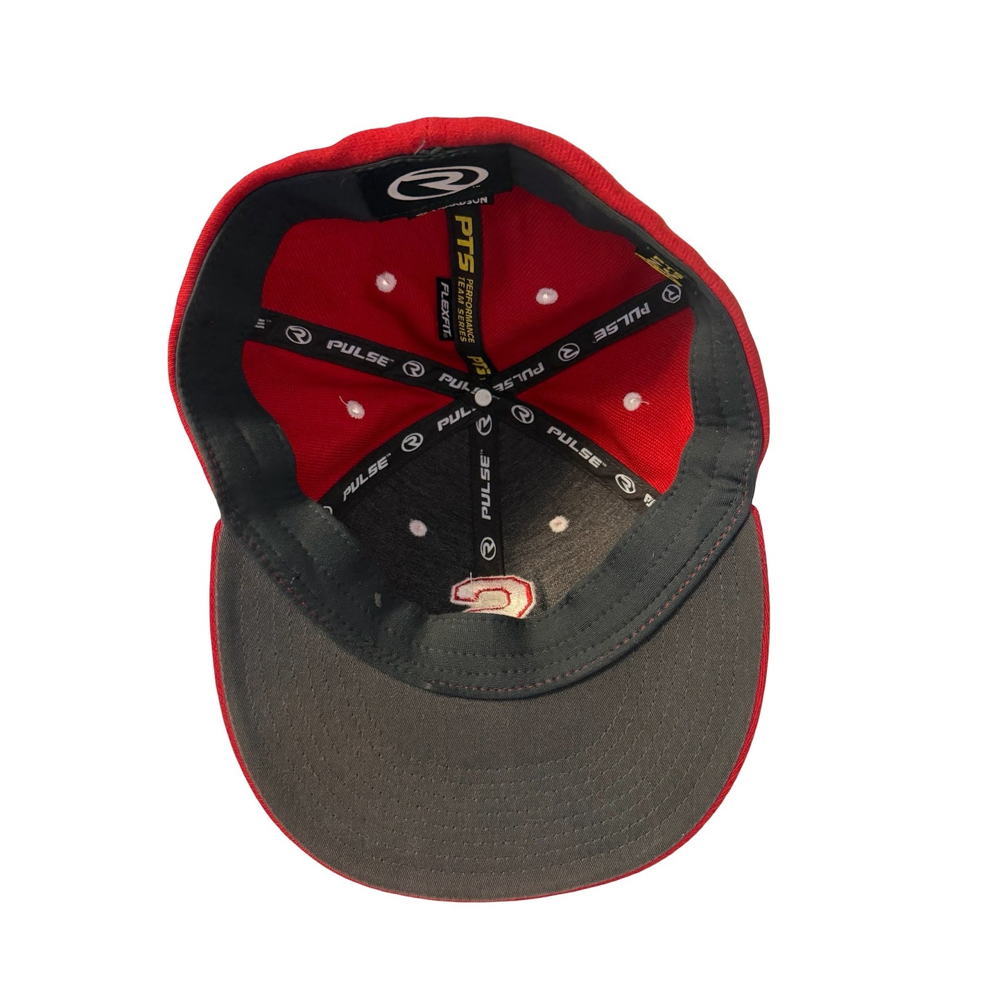 Richardson Pulse PTS20 Flexfit Red Baseball Cap White S Logo Eagle Embroidered Fitted Hat