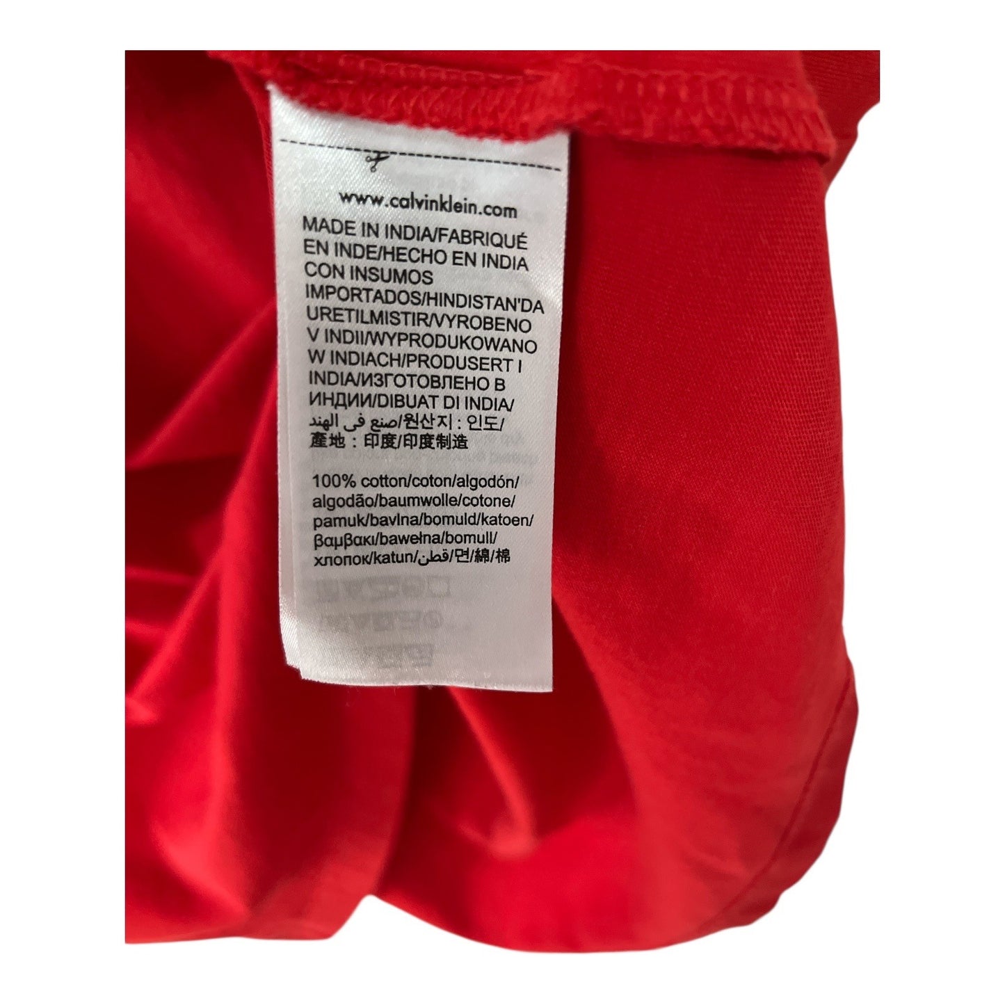 Calvin Klein Pima Cotton V-Neck T-Shirt – Red – Men’s XL