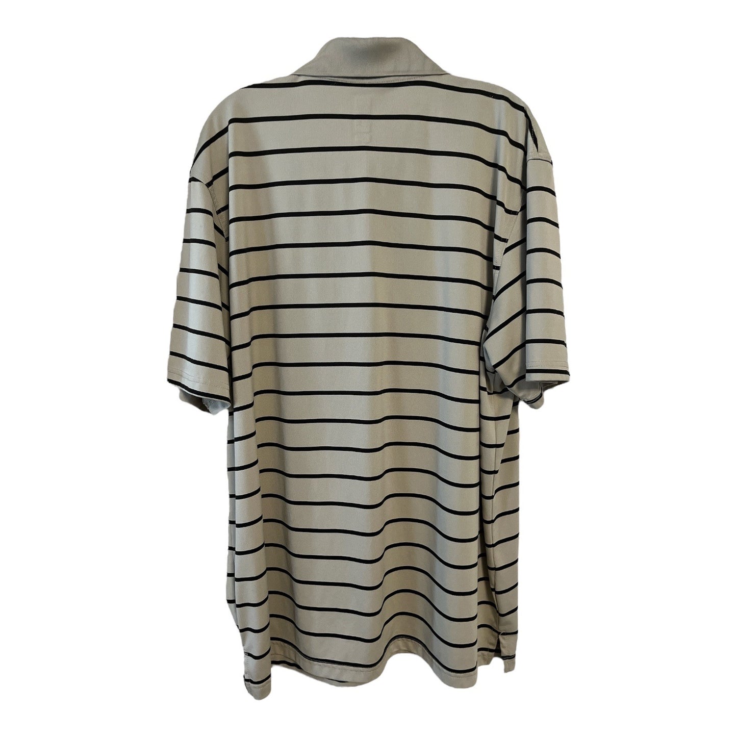 PGA Tour Airflux XXL Polo Shirt – Tan & Black Striped – Golf Performance – RN 37163