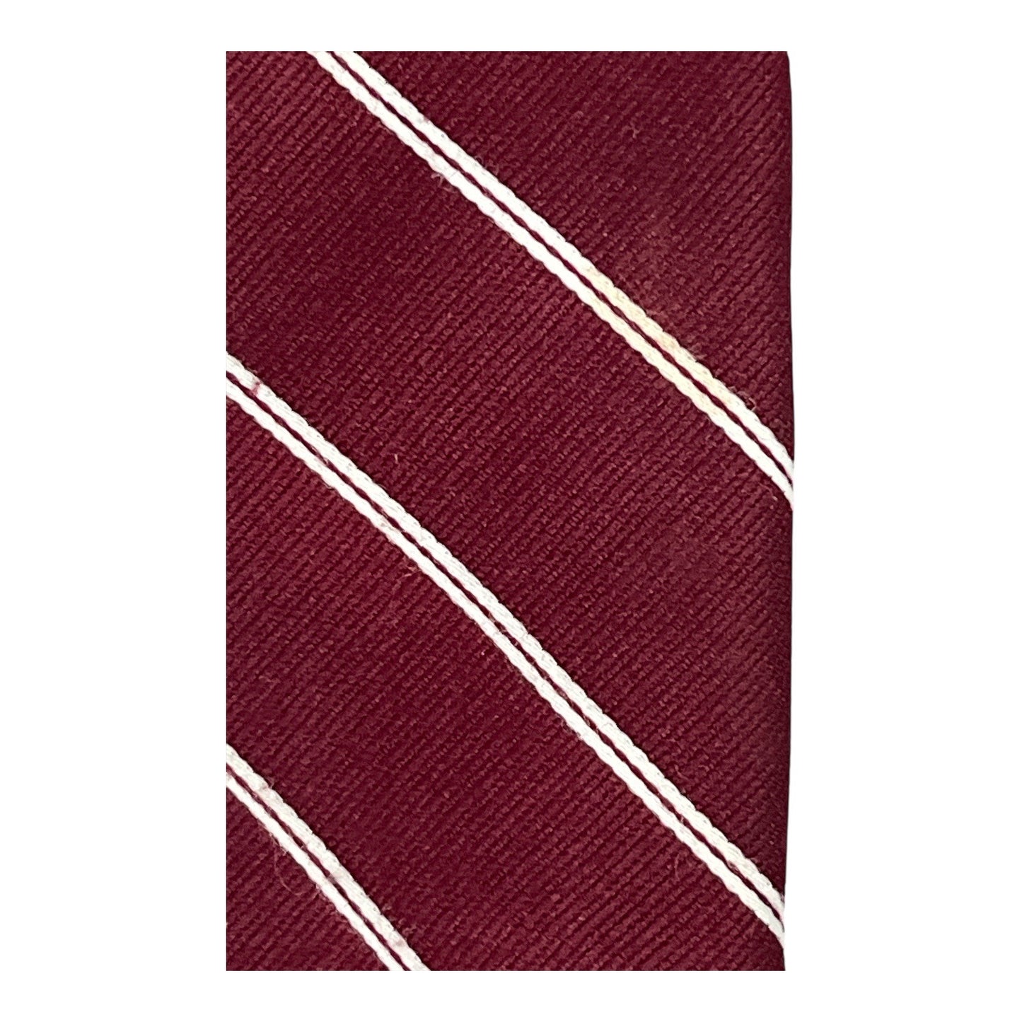 Pierre Cardin 1980s Burgundy Striped Necktie Men’s Vintage Polyester Tie