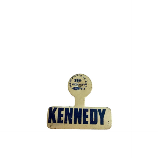 Vintage John F. Kennedy JFK 1960 Campaign Tab Pin Green Duck Co Chicago Political Memorabilia