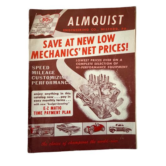 Vintage 1960s Almquist Engineering Automotive Performance Parts Catalog Hot Rod Custom Car